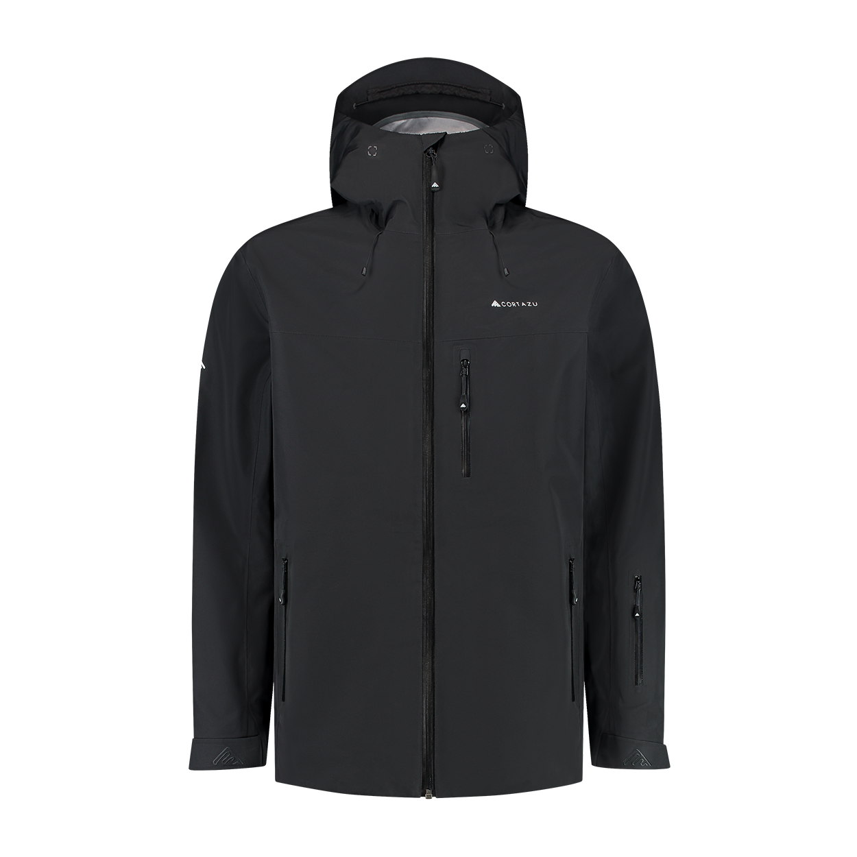 Black hard top shell jacket