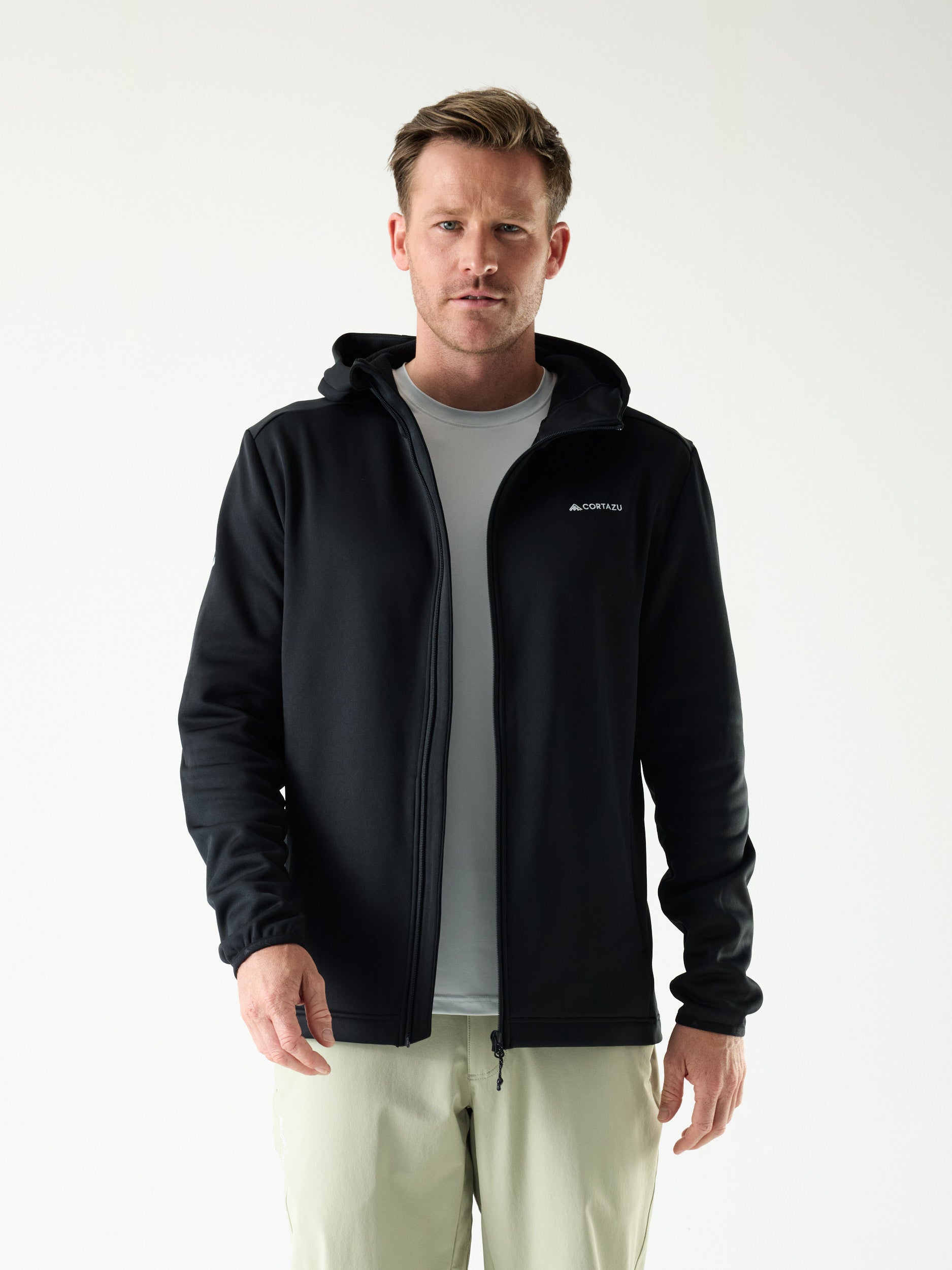 Video laden: AR Fleece Hooded 10M Zwart | Heren