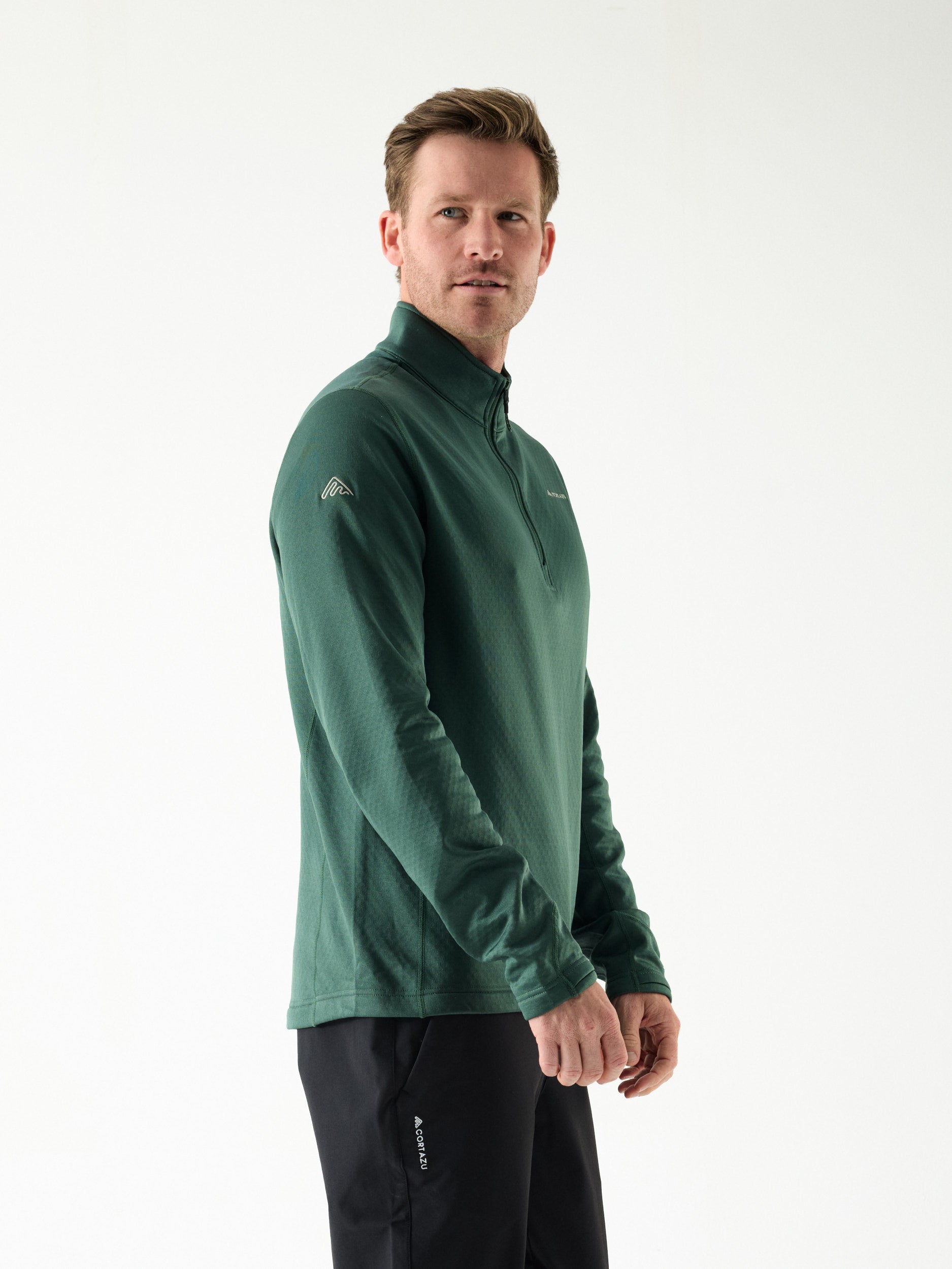 Video laden: AR Lichtgewicht Fleece Half-Zip 10M Donkergroen | Heren