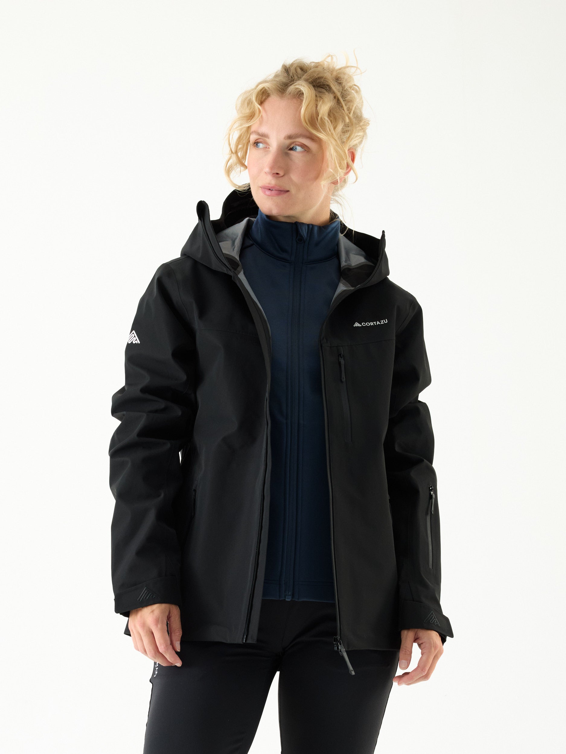 Load video: AW Hardshell Jacket 10M Black | Women