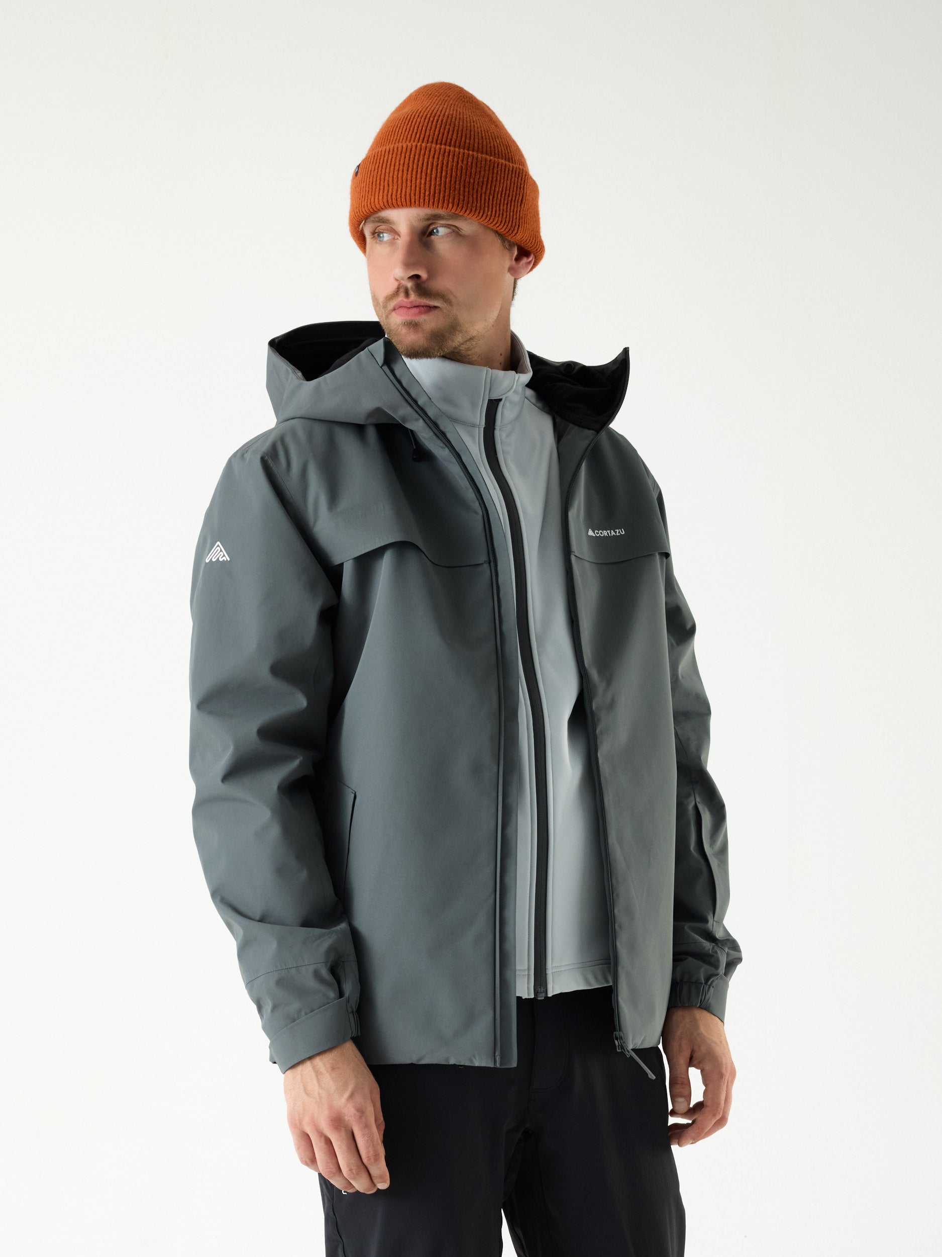 Video laden: Delta INS Hardshell Jas 10M Mid Grey | Heren
