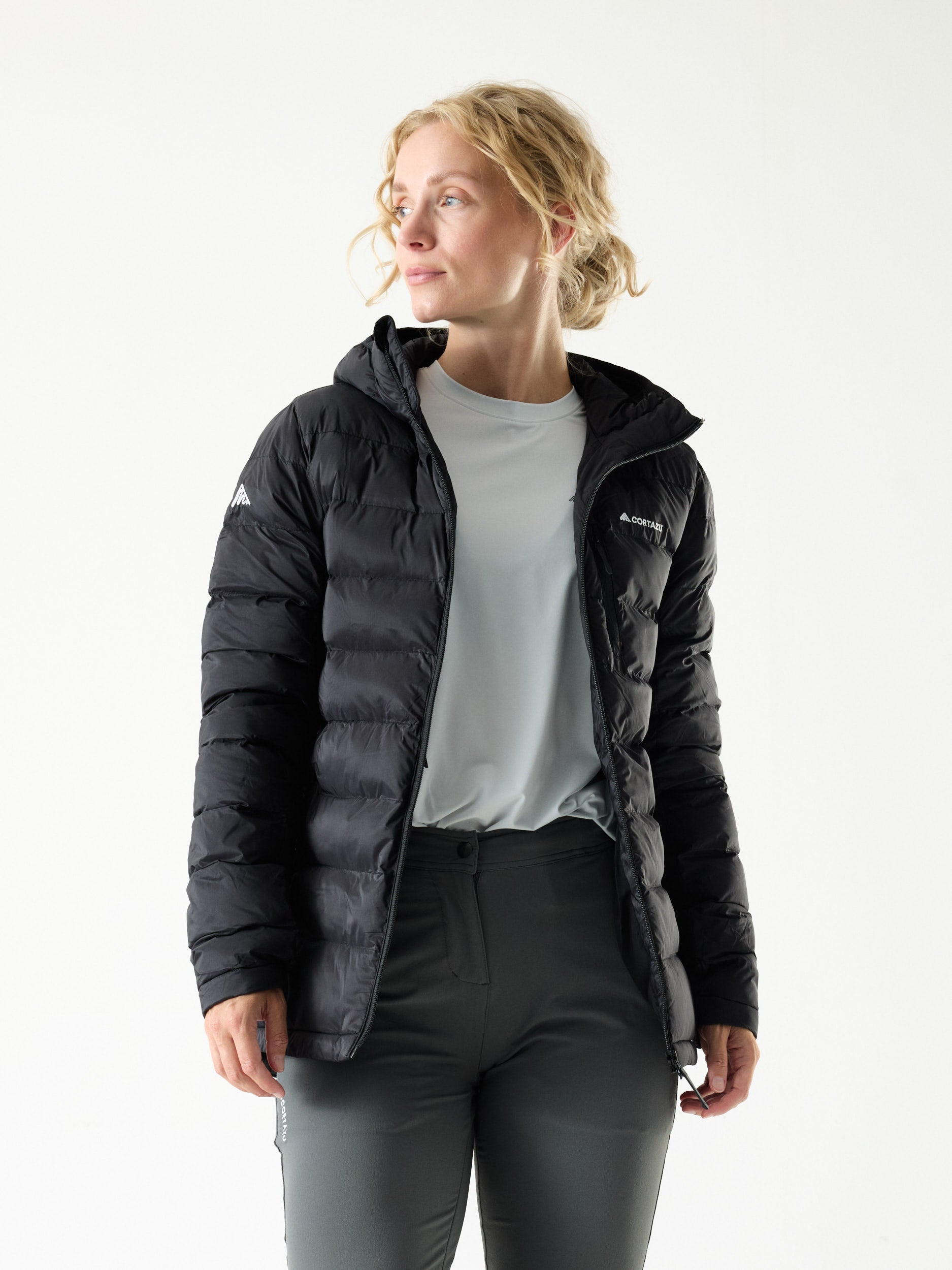 Video laden: Mountain INS Hooded Jacket 10M Zwart | Dames