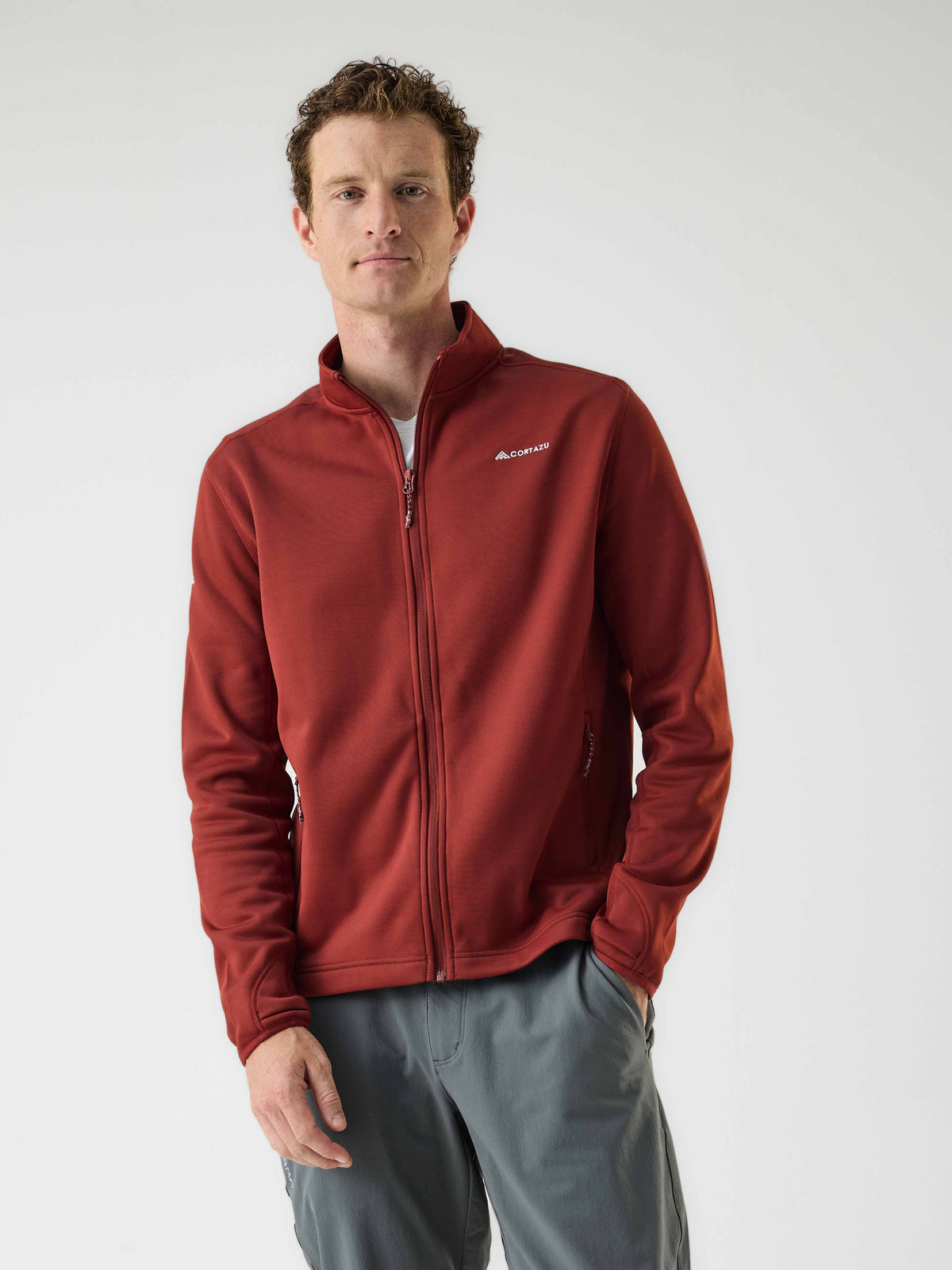 AR Fleece Russet Red | Heren