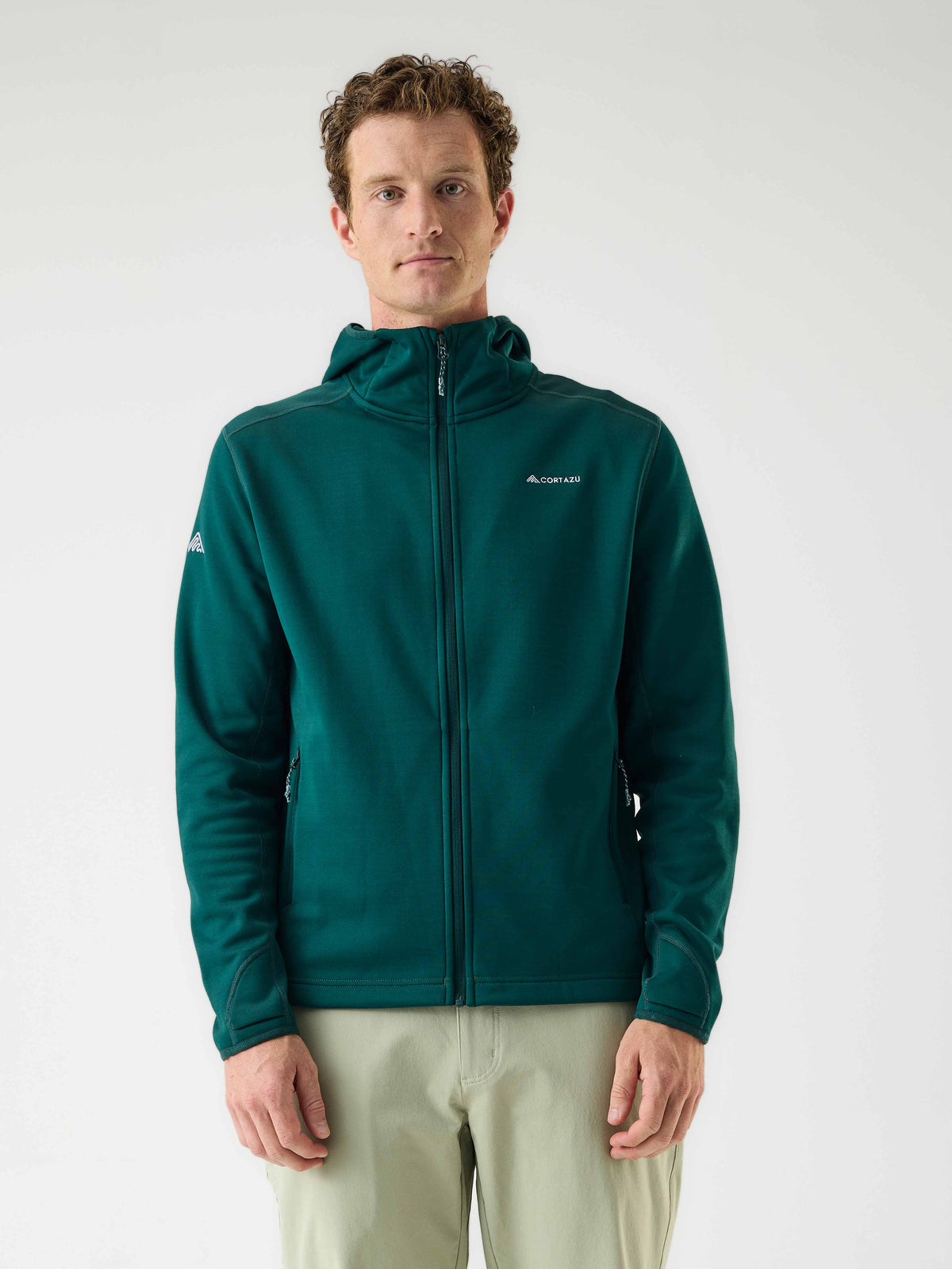 AR Fleece Hooded Forest Green | Heren