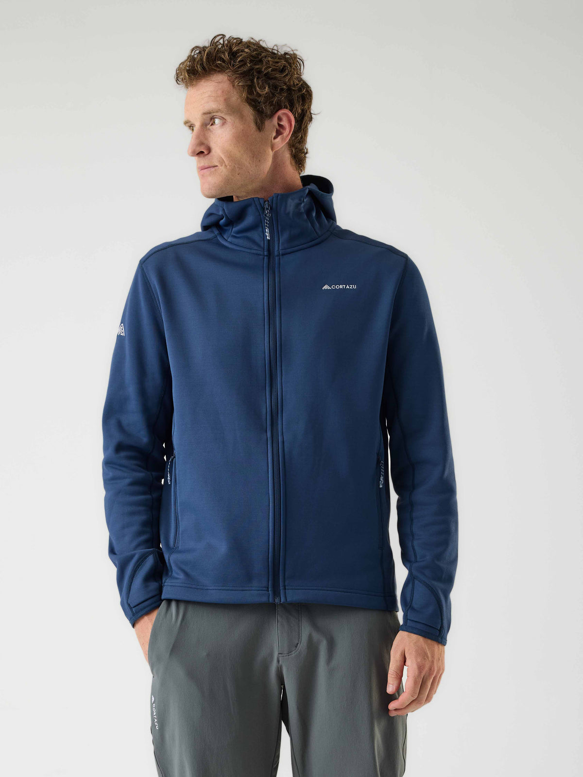 AR Fleece Hooded Donkerblauw | Heren