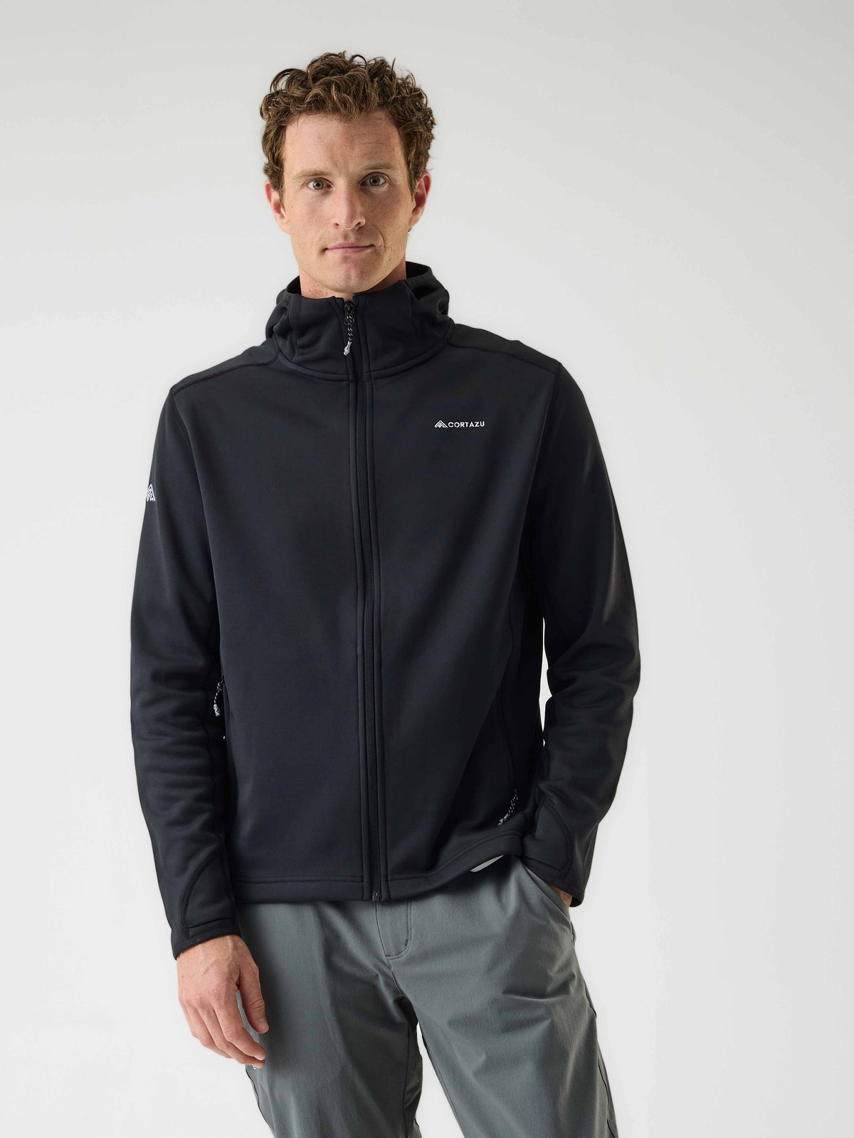 AR Fleece Hooded Zwart | Heren