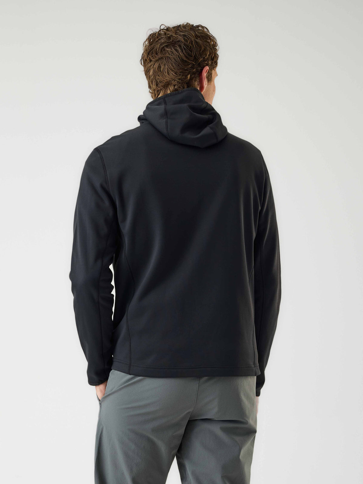 AR Fleece Hooded Zwart | Heren