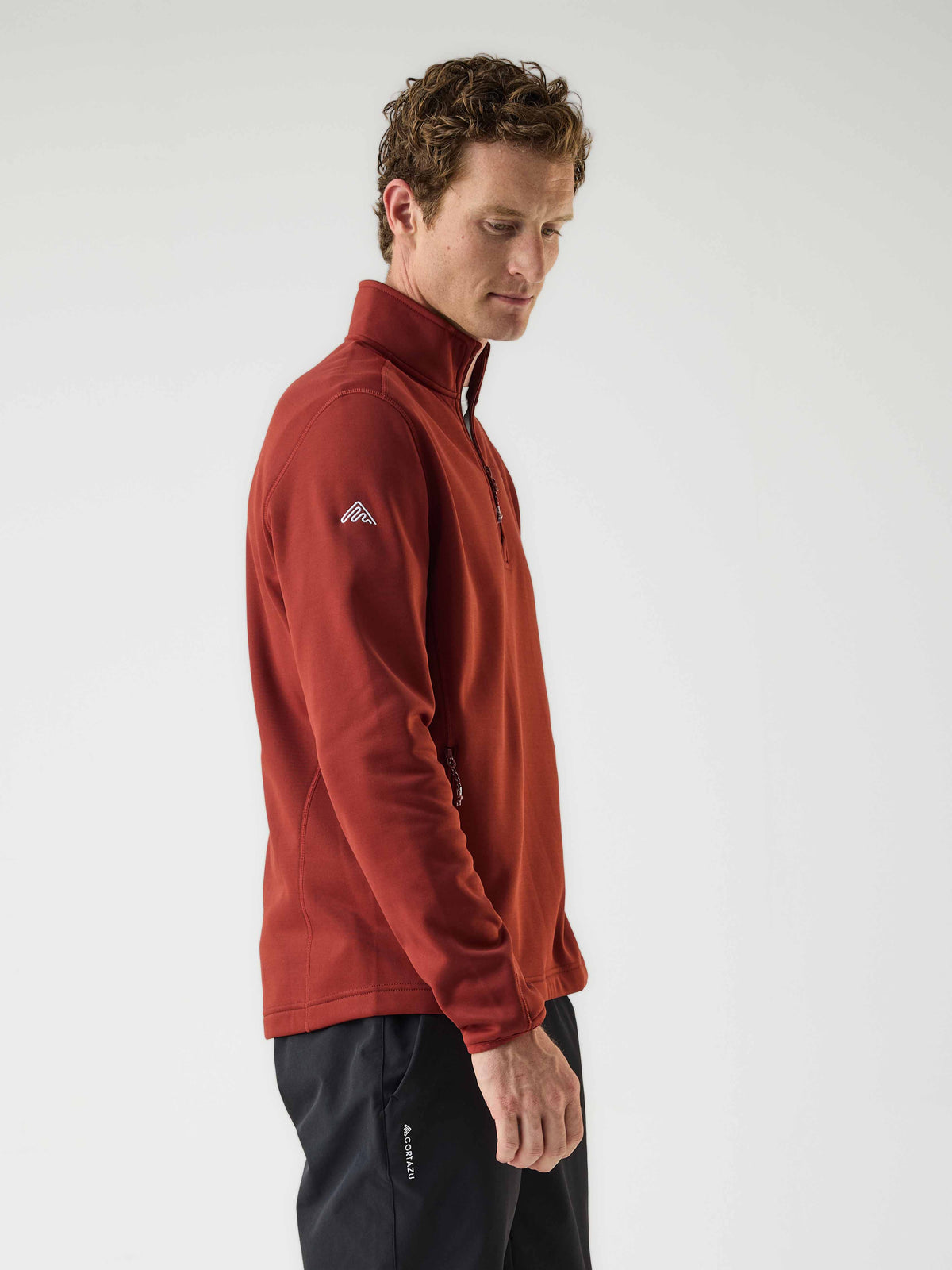 AR Fleece Half-Zip Roestbruin | Heren