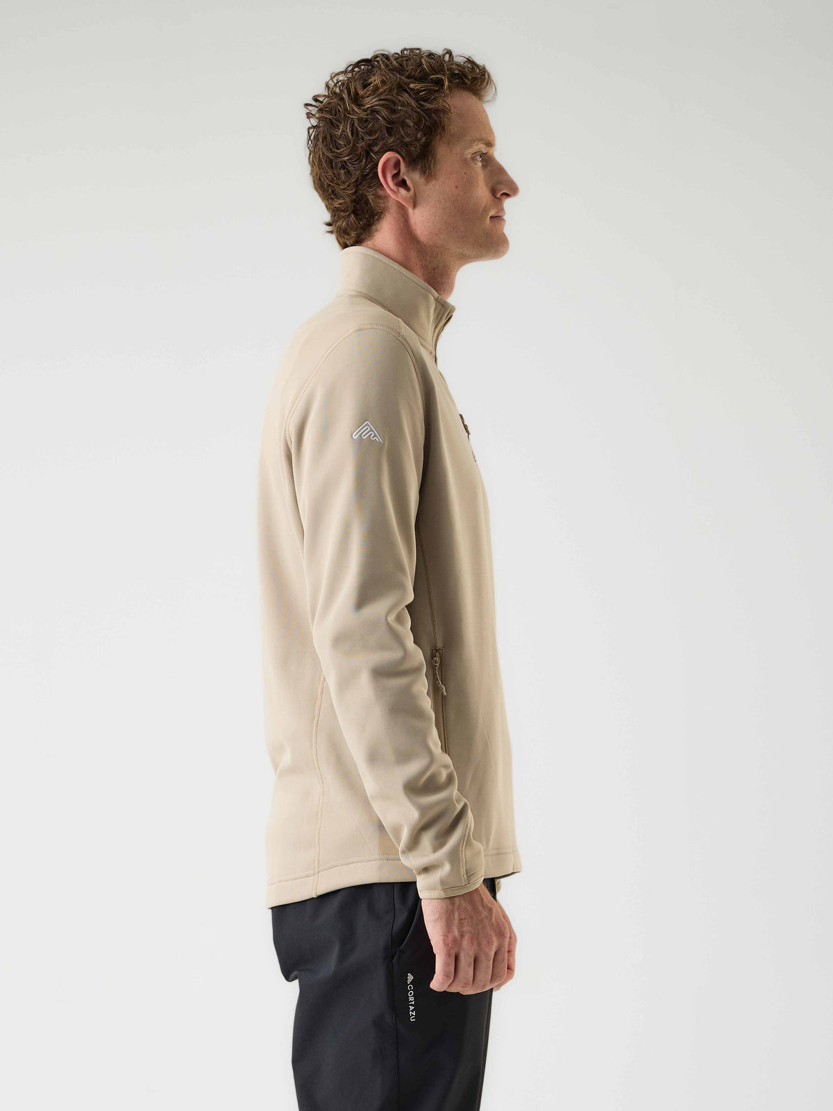 AR Fleece Half-Zip Beige | Heren