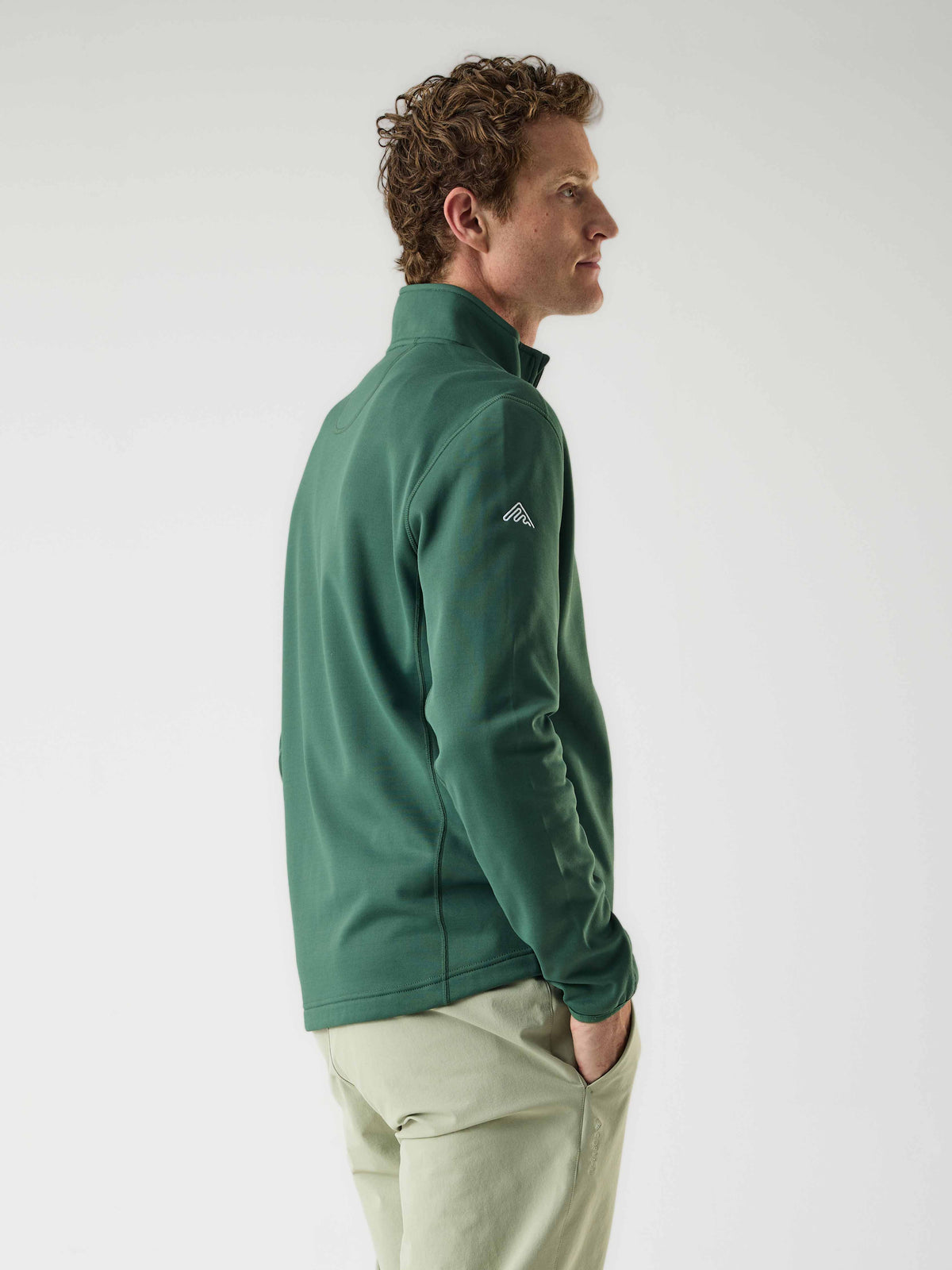 AR Fleece Half-Zip Donkergroen | Heren