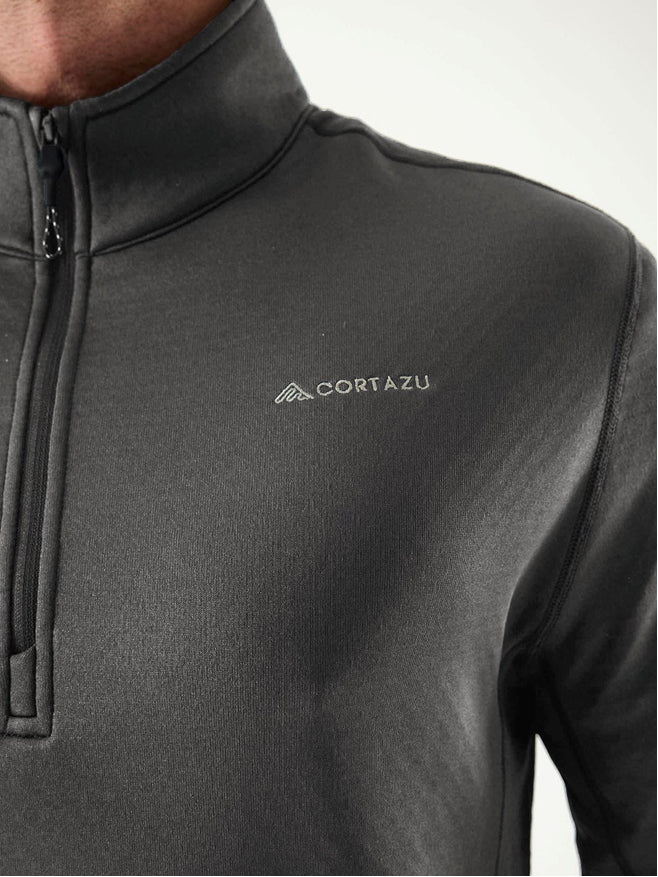 AR Lichtgewicht Fleece Half-Zip Donkergrijs | Heren
