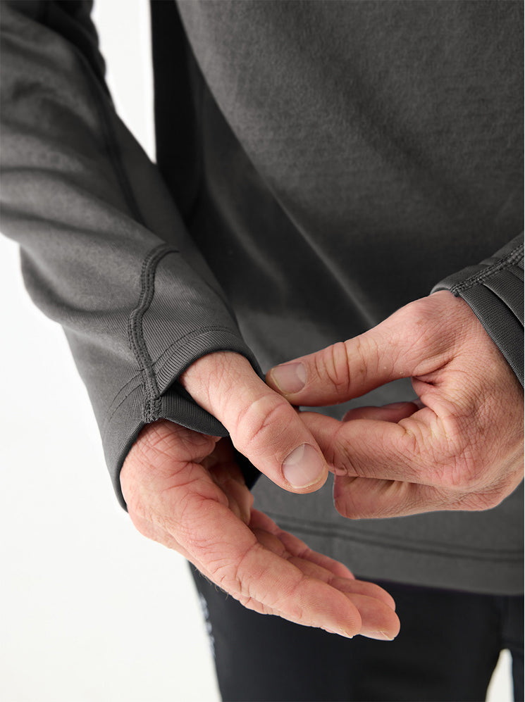 AR Lichtgewicht Fleece Half-Zip Donkergrijs | Heren