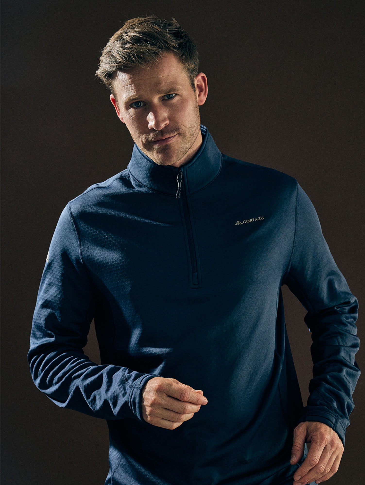 AR Lightweight Fleece Half-Zip 10M Dark Blue | Men