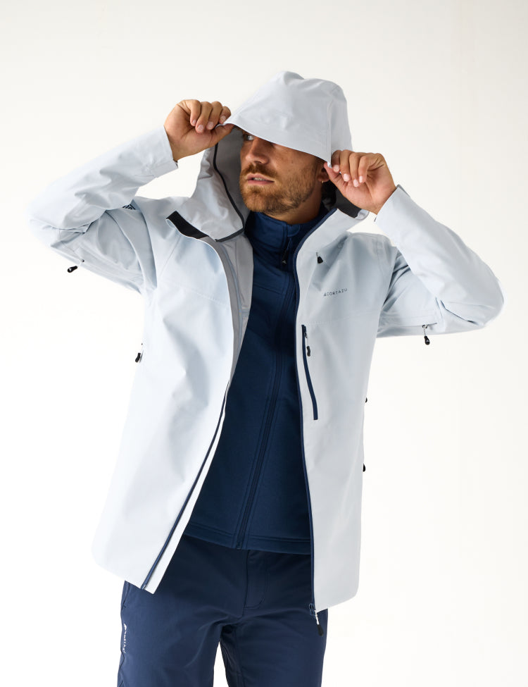 AR Hardshell Jacket Pale grey | Men – Cortazu