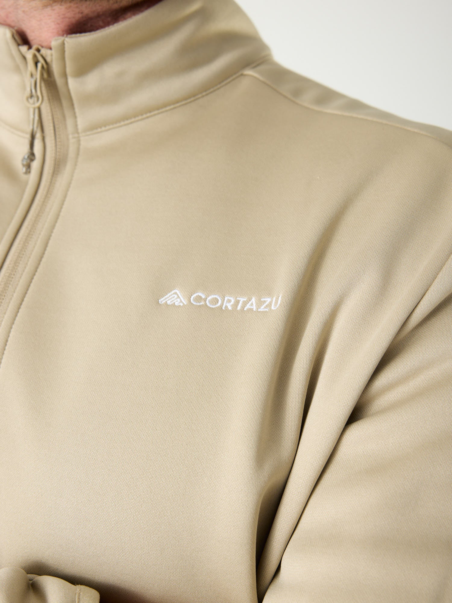 AR Fleece Half-Zip 10M Beige | Heren
