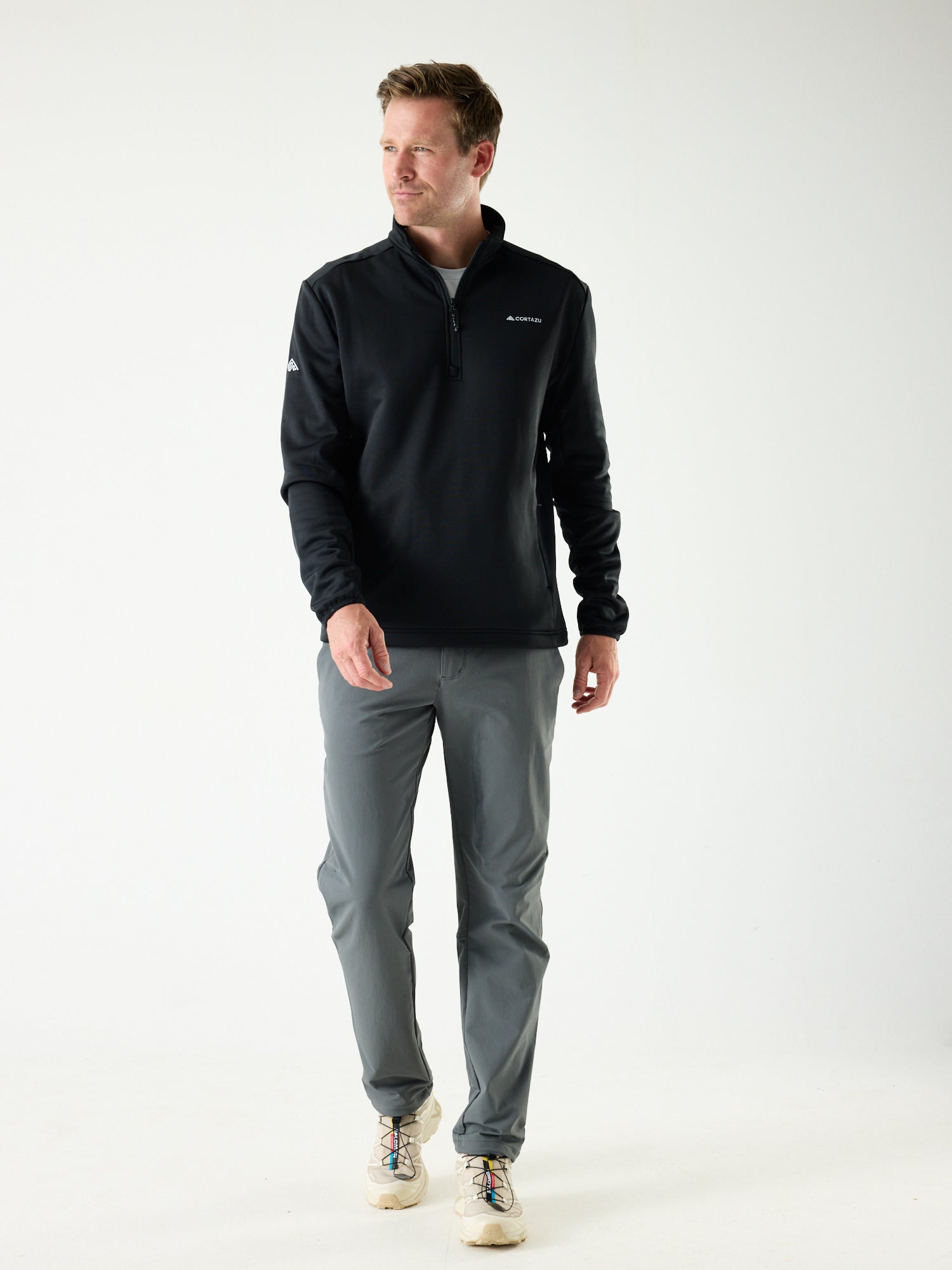 AR Fleece Half-Zip 10M Zwart | Heren 