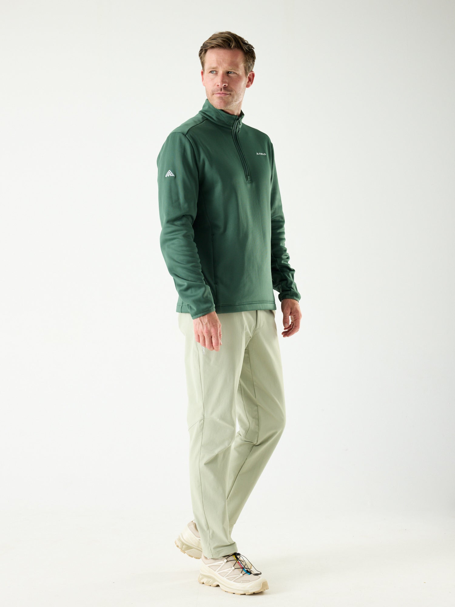 AR Fleece Half-Zip 10M Donkergroen | Heren
