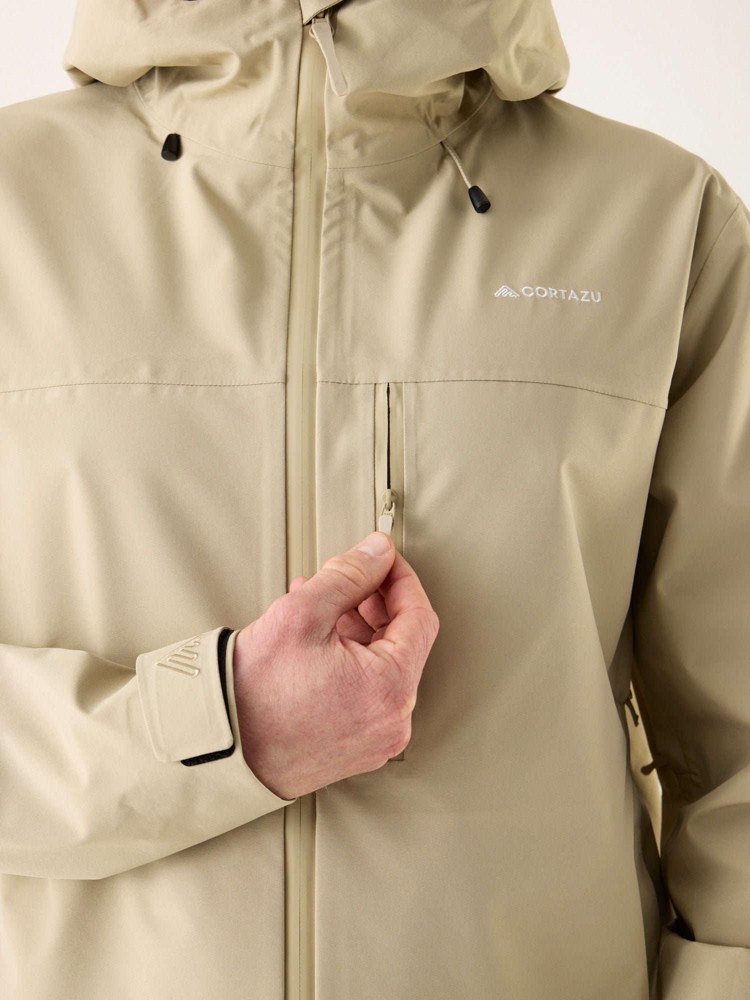 AR Hardshell Jas Beige | Heren