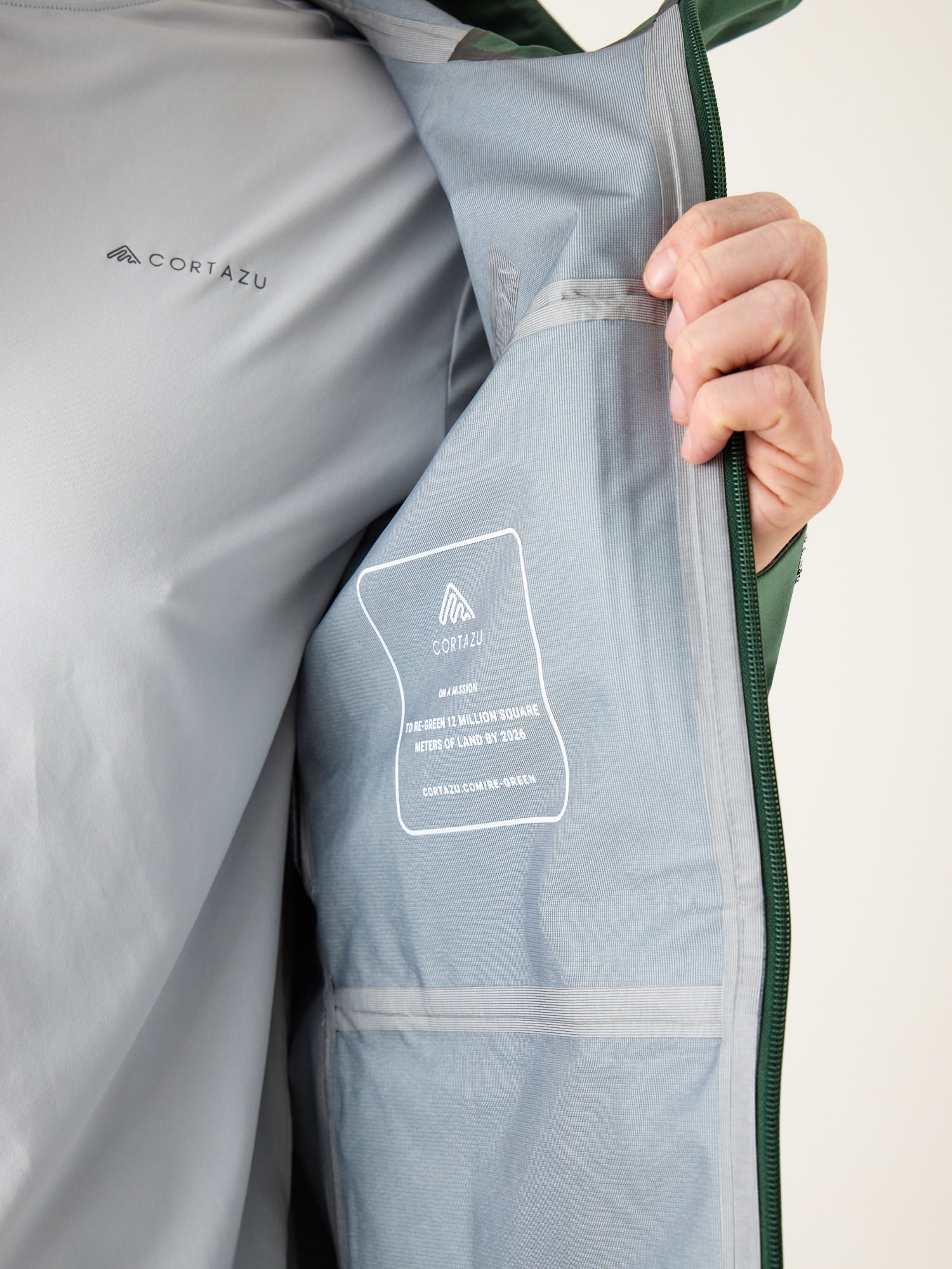 AR Hardshell Jack Donkergroen | Heren