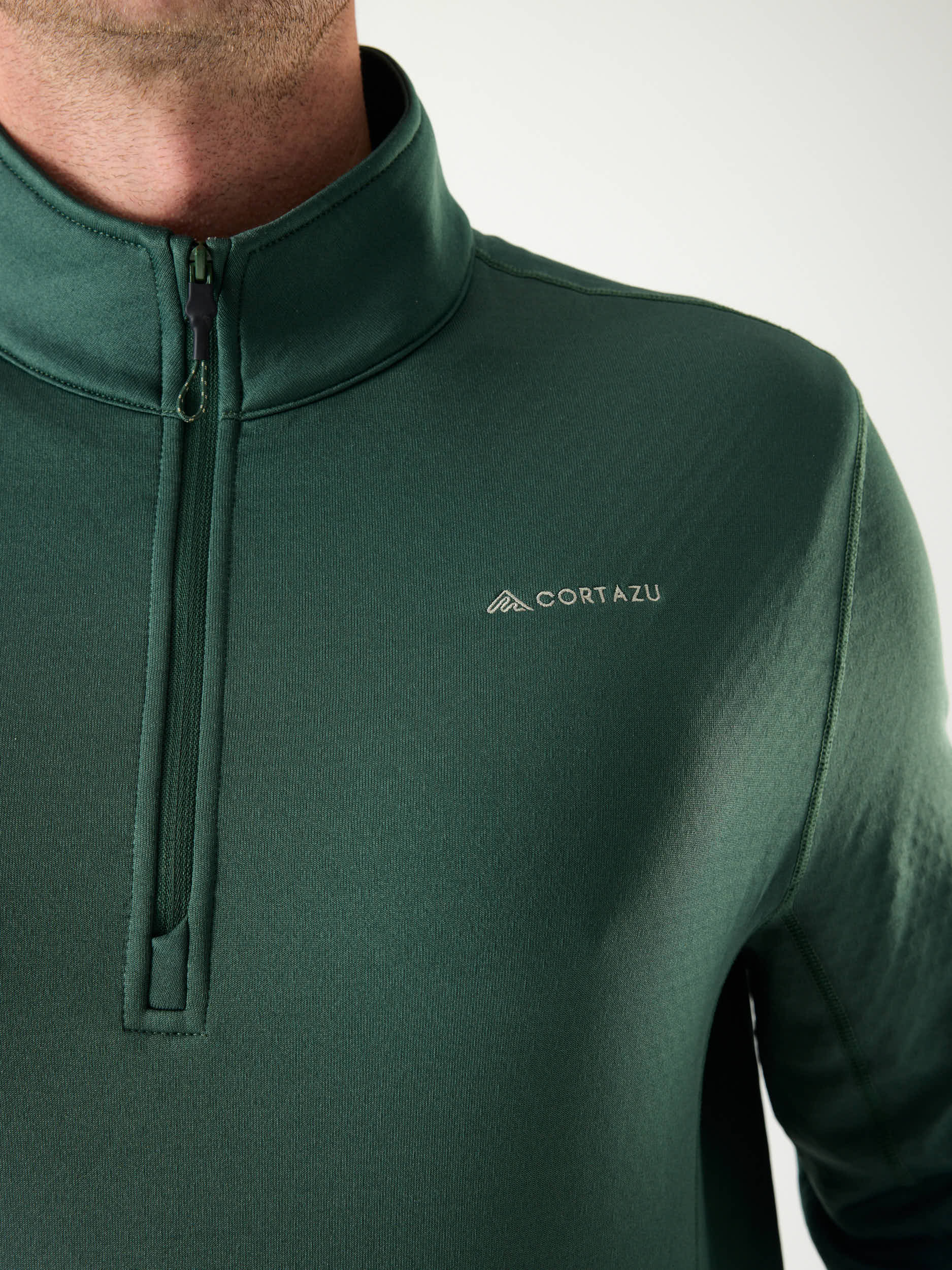 AR Lichtgewicht Fleece Half-Zip 10M Donkergroen | Heren