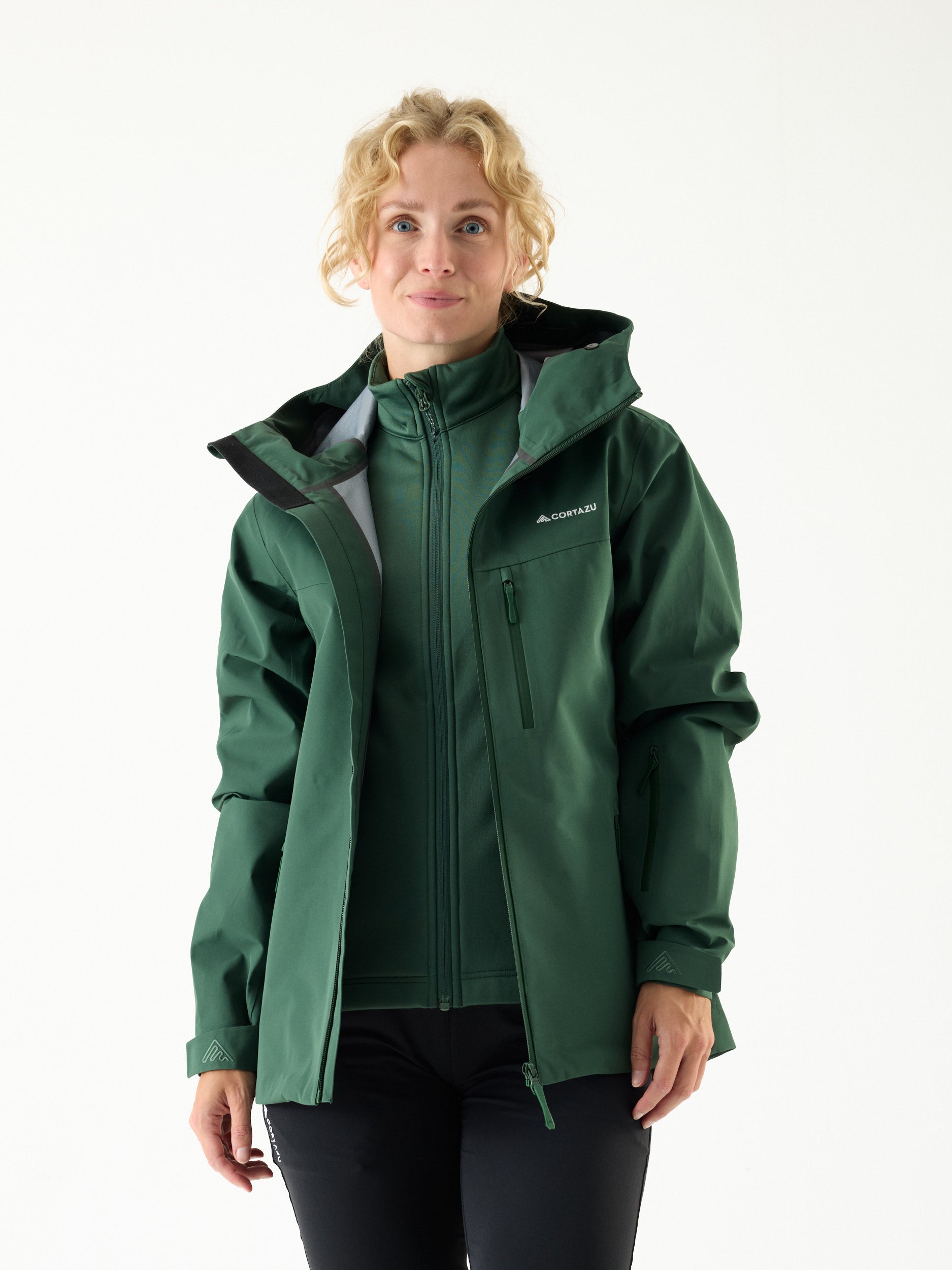 AW Hardshell Jacket 10M Dark Green | Women