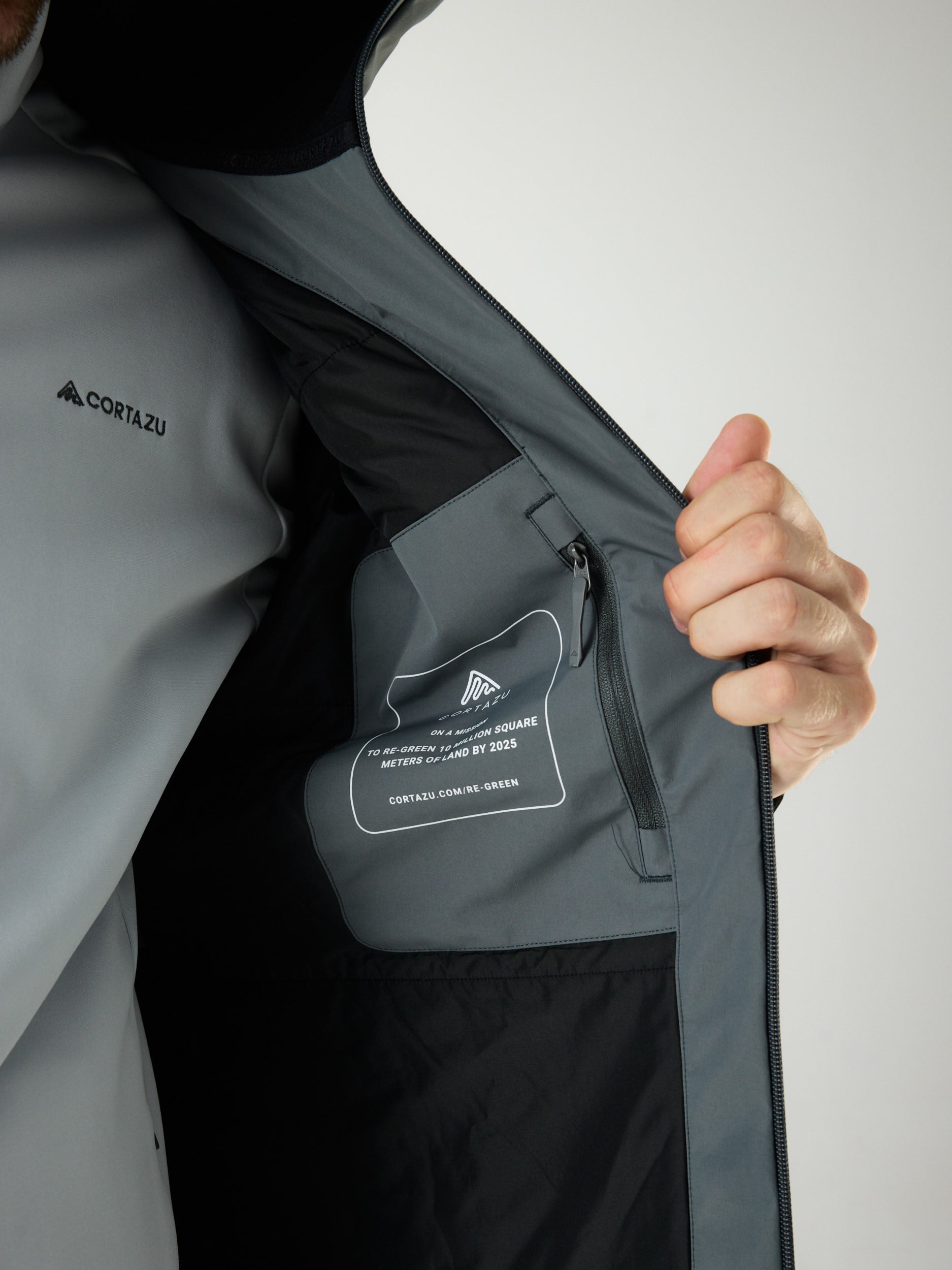 Delta INS Hardshell Jas 10M Mid Grey | Heren 