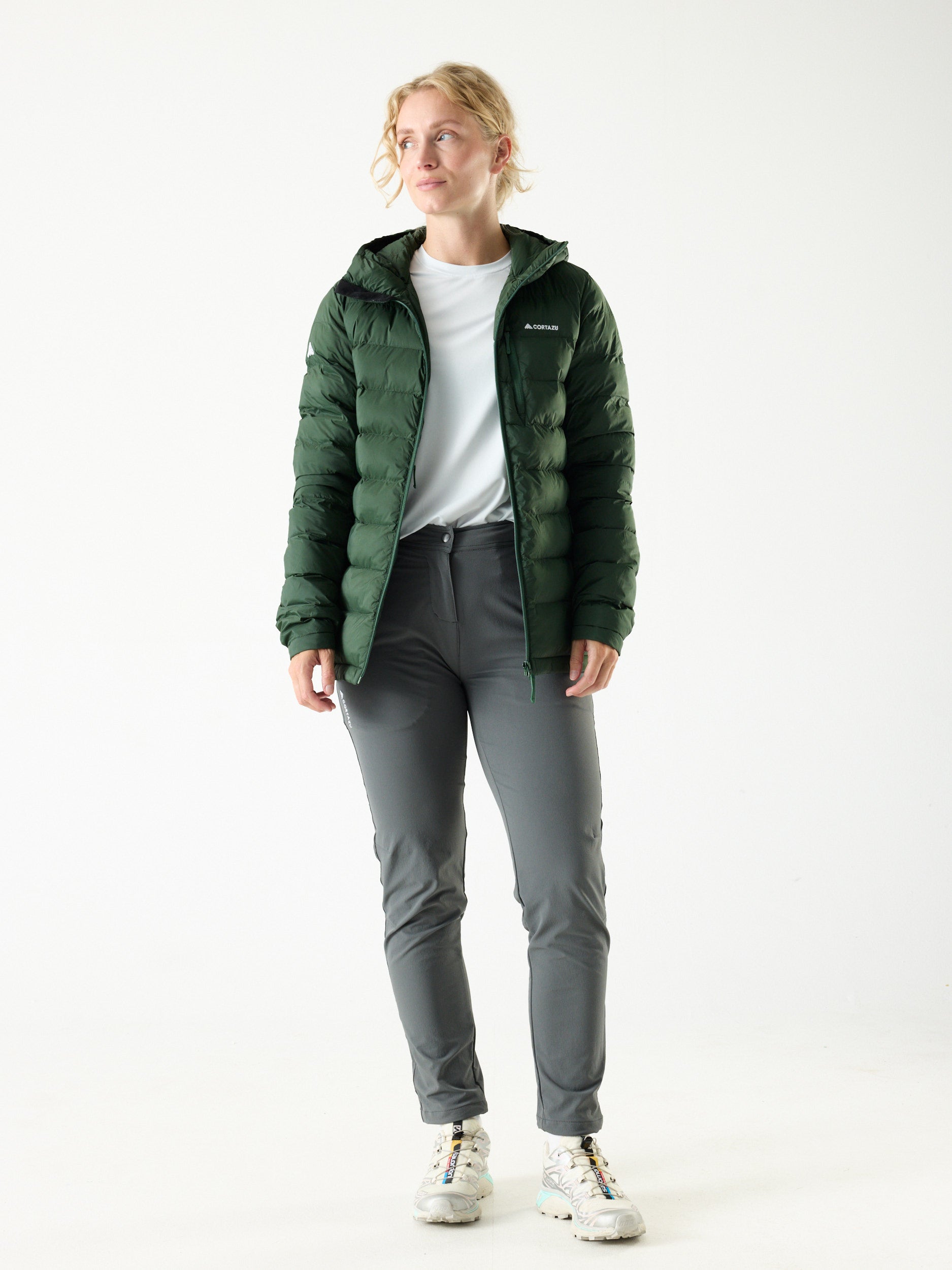 Mountain INS Hooded Jacket 10M Donkergroen | Dames