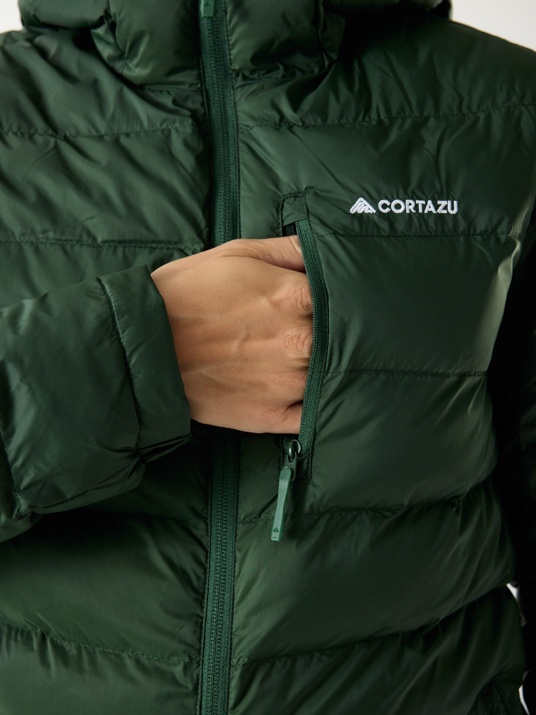 Mountain INS Hooded Jacket 10M Donkergroen | Dames