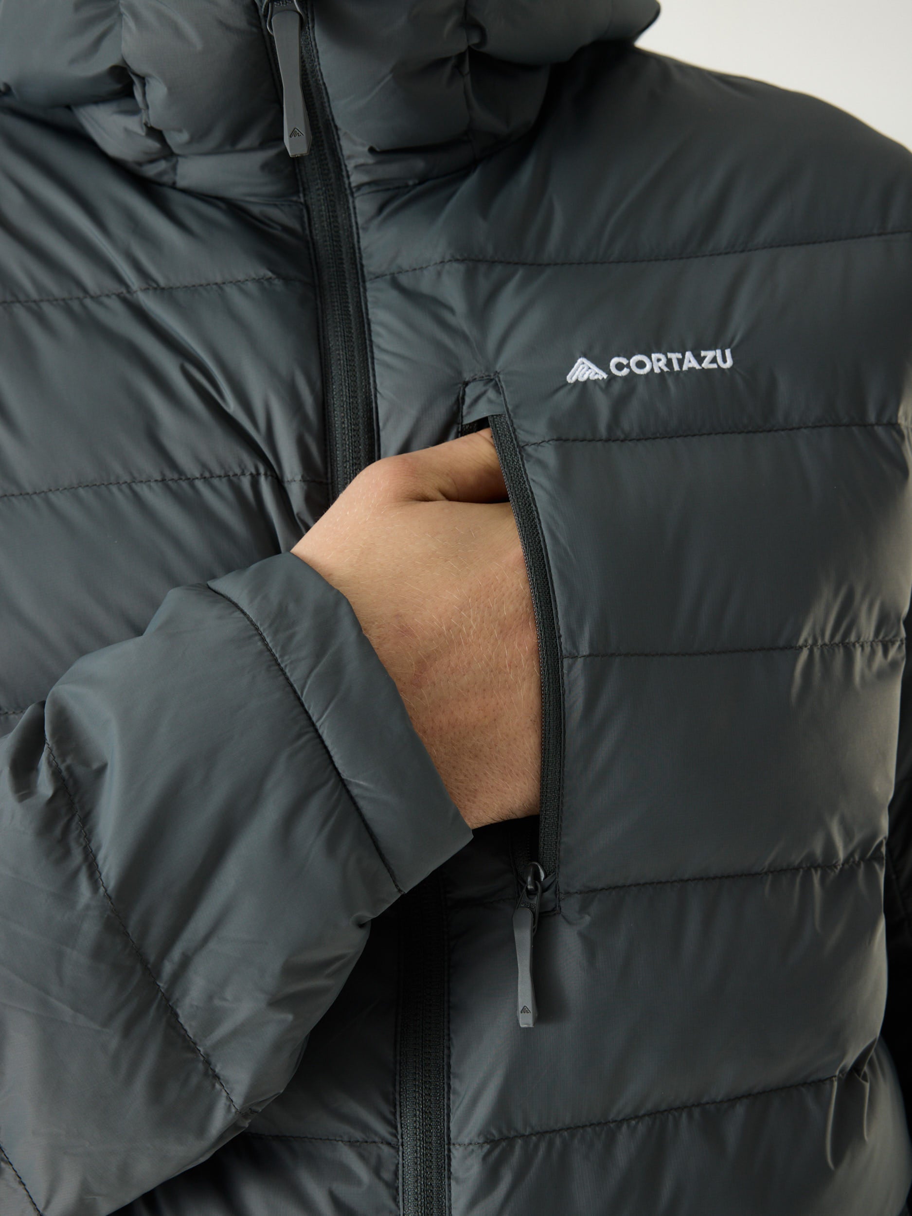 Mountain INS Hooded Jacket 10M Mid Grey | Heren