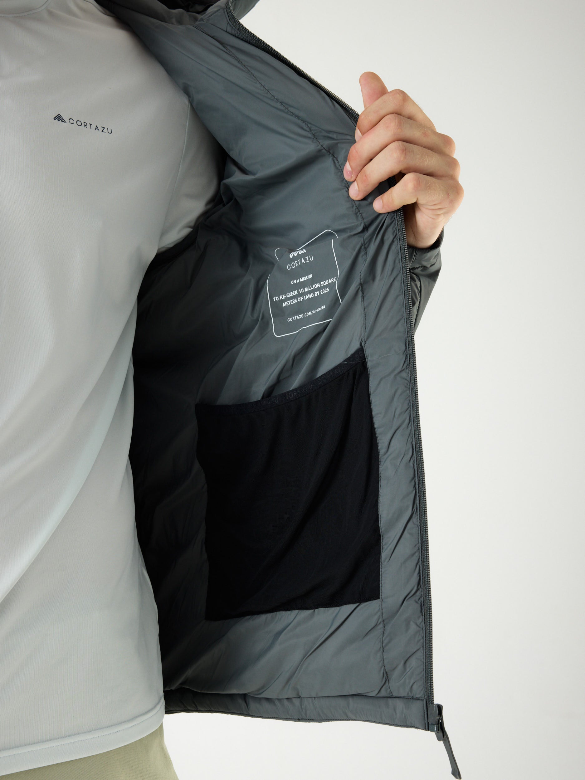 Mountain INS Hooded Jacket 10M Mid Grey | Heren