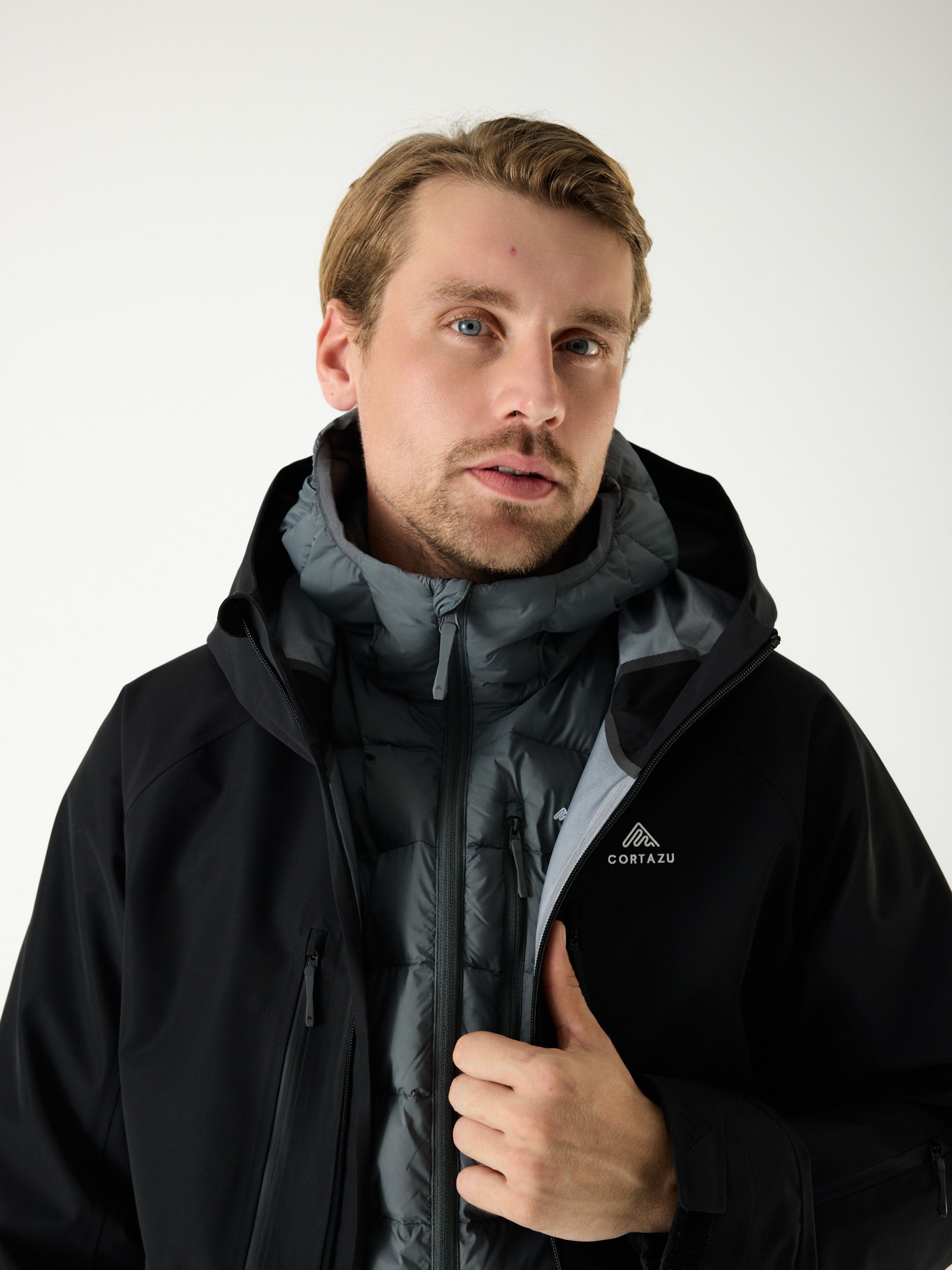 Mountain INS Hooded Jacket 10M Mid Grey | Heren
