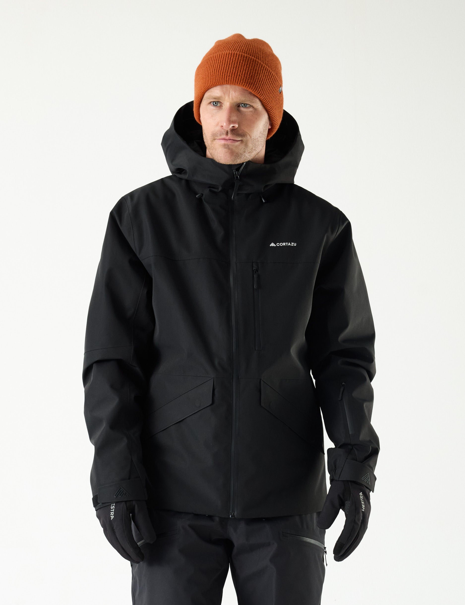 Ski-jassen voor heren, met capuchon, dun, winddicht, ademend, solide hardlopen, waterdichte top, officiersjas, heren, zwart, XL Ski-jassen voor heren, met capuchon, dun, winddicht, ademend, solide hardlopen, waterdichte top, officiersjas, heren, zwart, XL