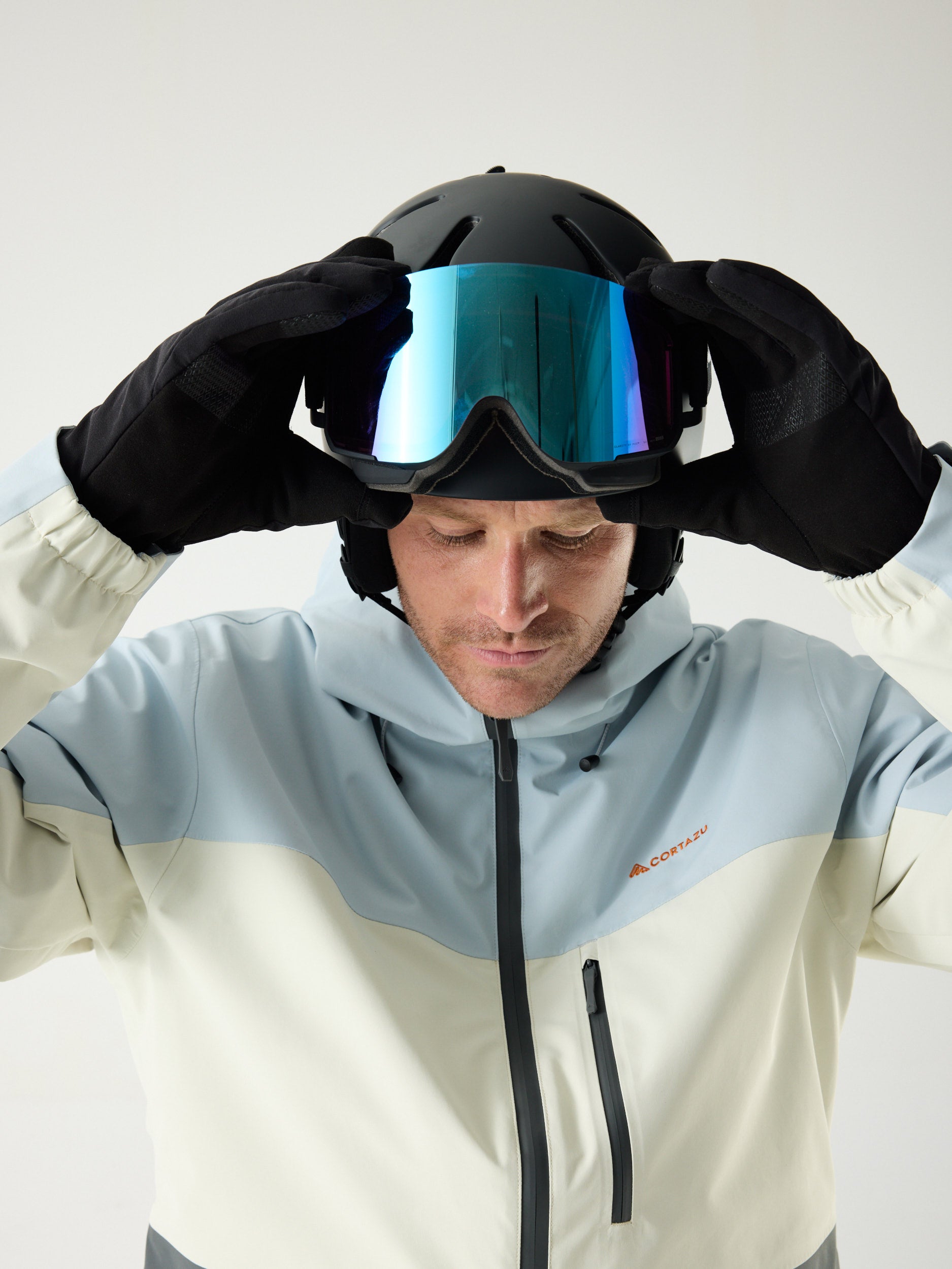 Nunatak INS Ski Jacket 10M Glacier Blue-Kitt-Mid Grey | Men