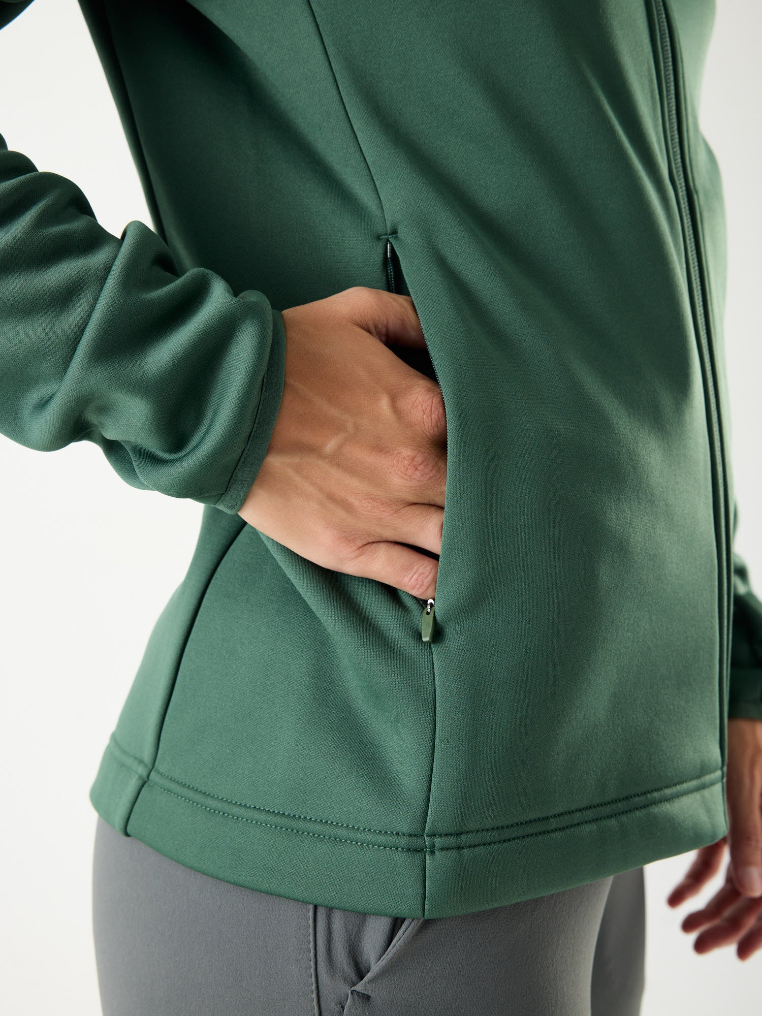 AR Fleece 9M Donkergroen | Dames 
