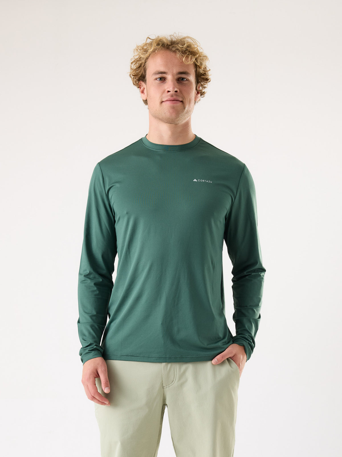 AR Active T-shirt met lange mouwen Donkergroen | Heren