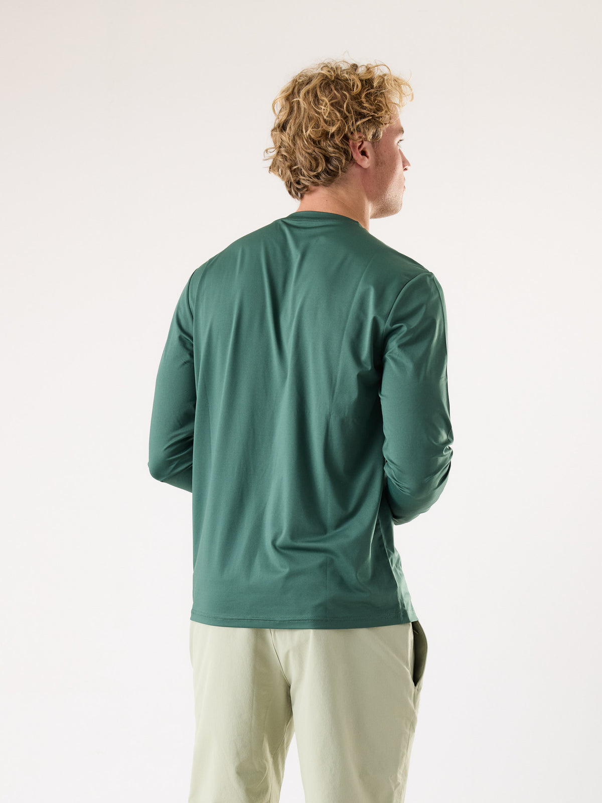 AR Active T-shirt met lange mouwen Donkergroen | Heren