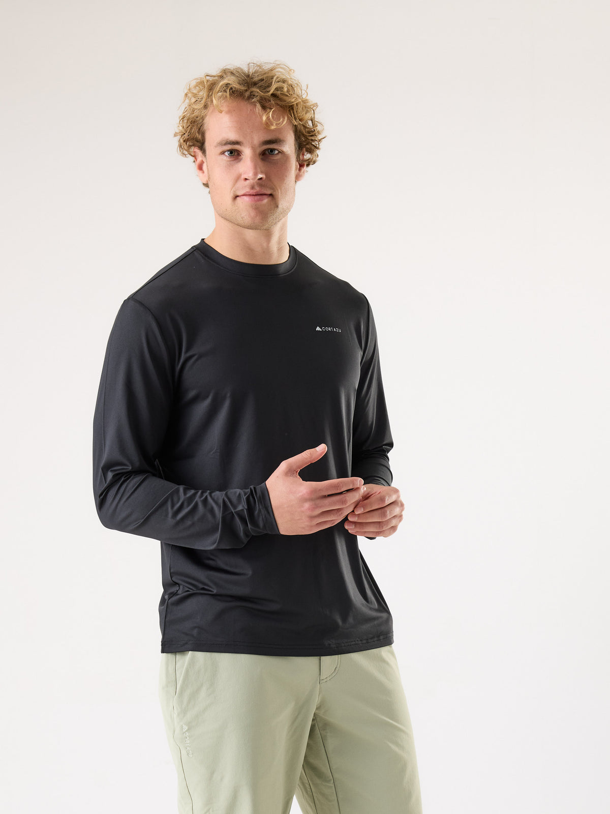 AR Active T-shirt met lange mouwen Zwart | Heren