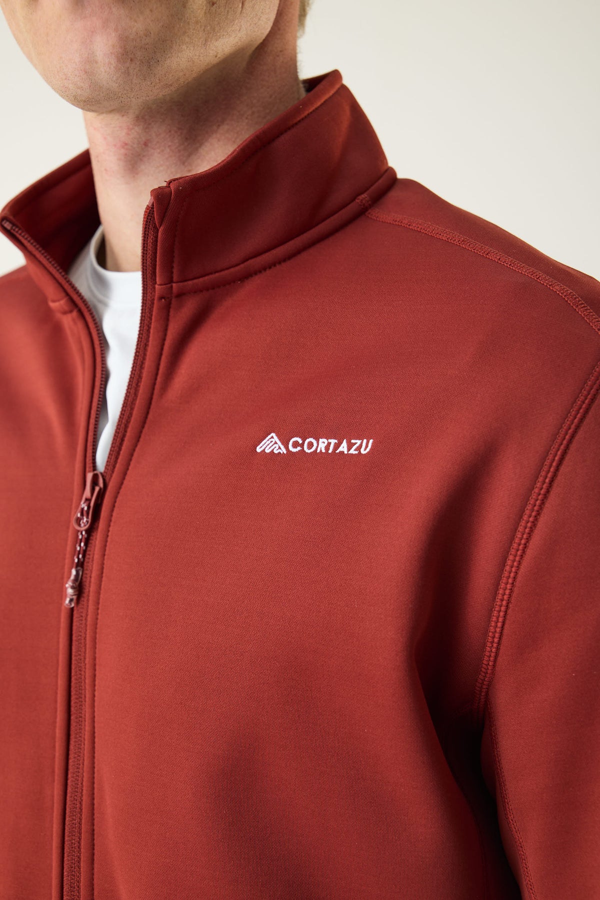 AR Fleece Russet Red | Heren