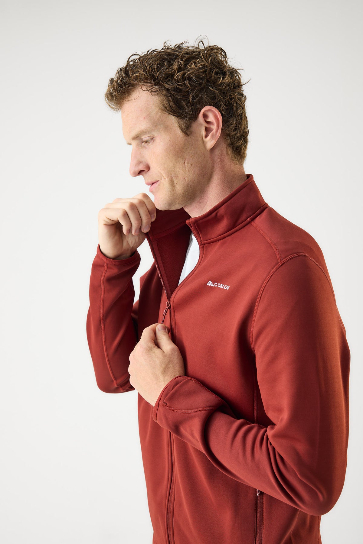 AR Fleece Russet Red | Heren