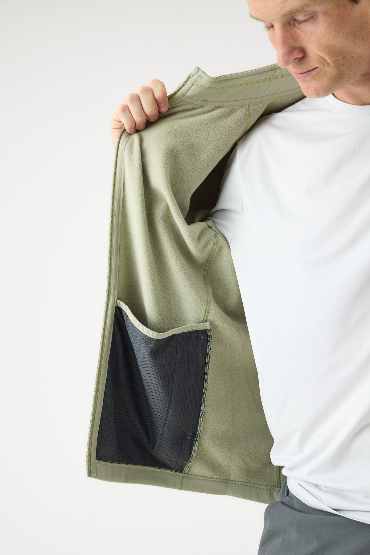 AR Fleece Olijf | Heren