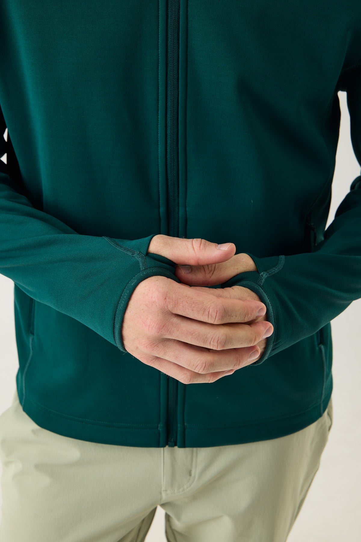 AR Fleece Hooded Forest Green | Heren