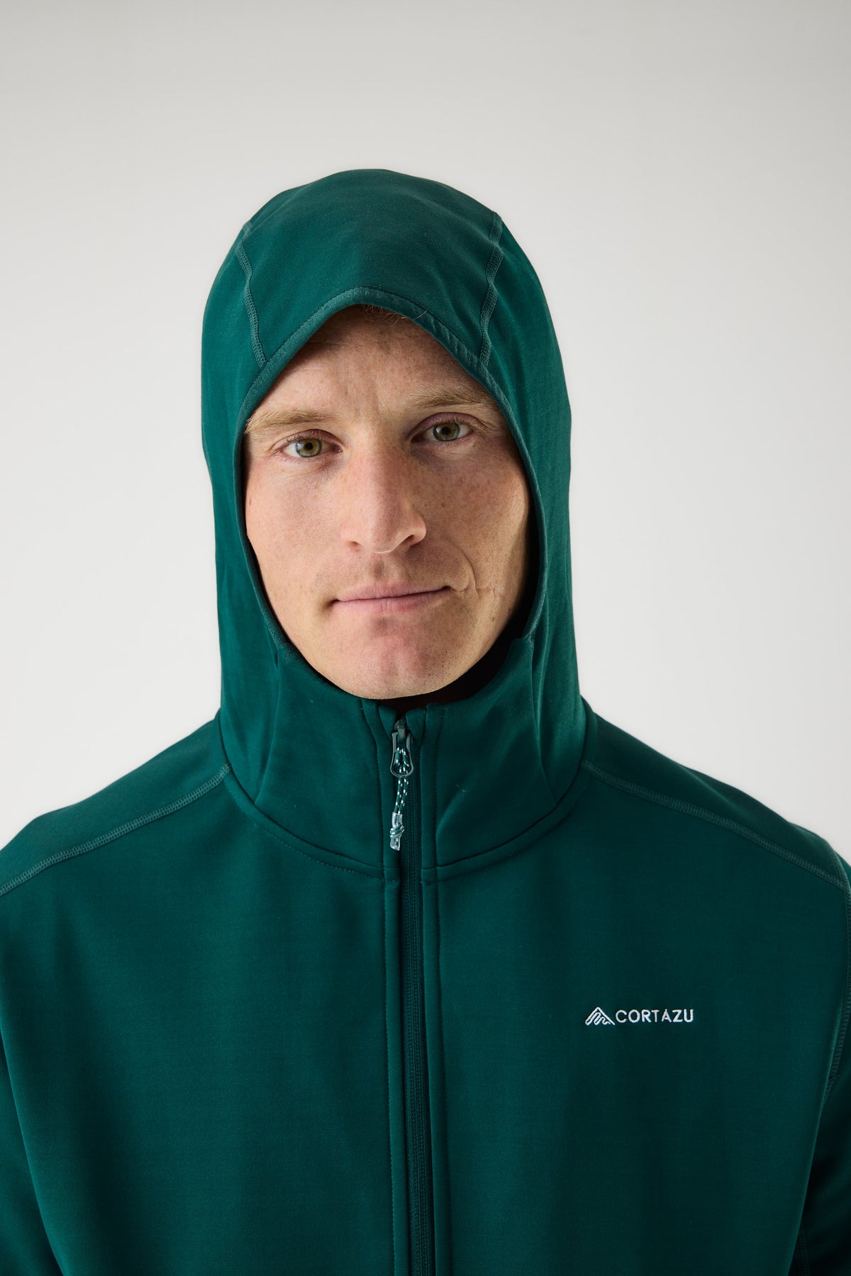 AR Fleece Hooded Forest Green | Heren