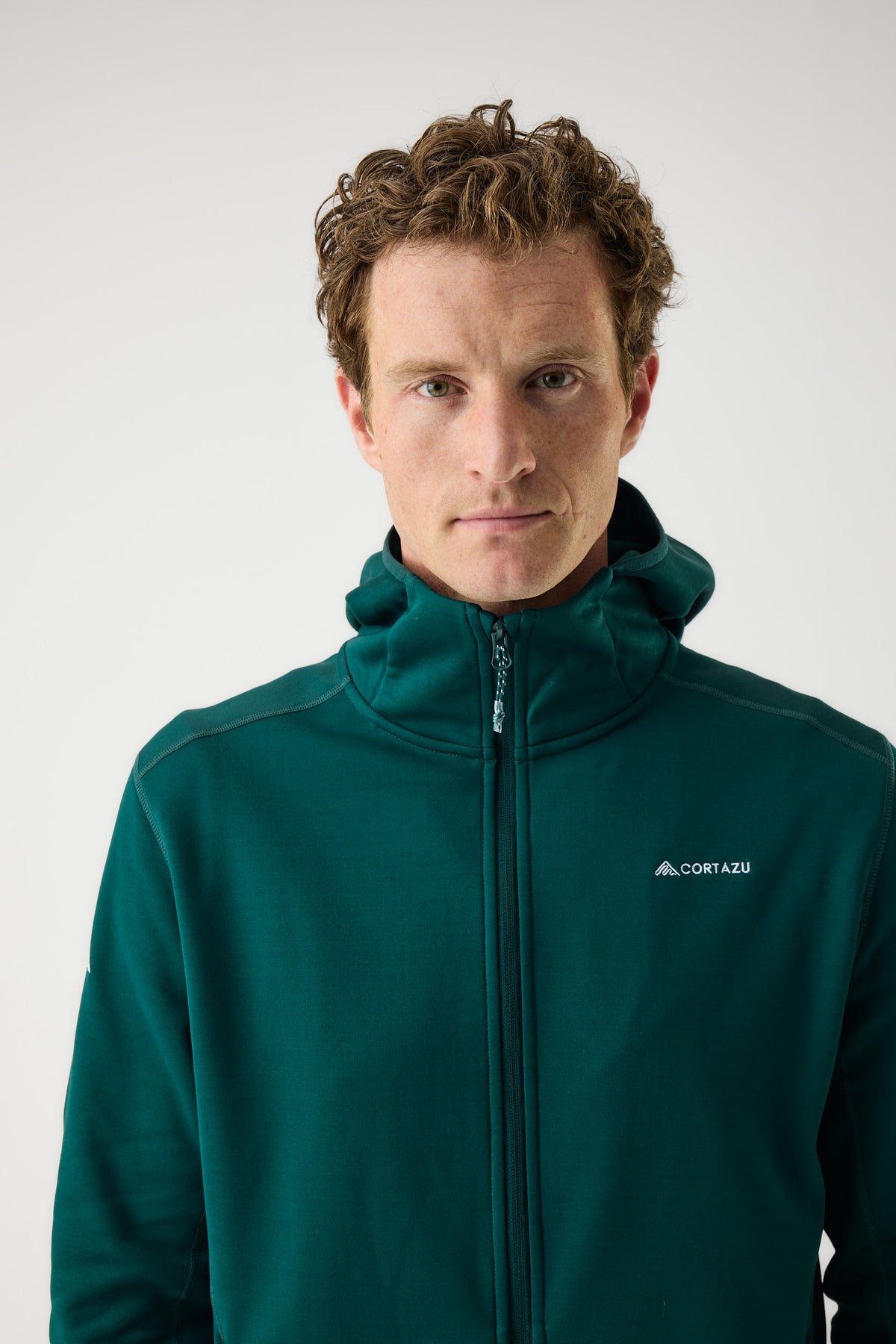 AR Fleece Hooded Forest Green | Heren