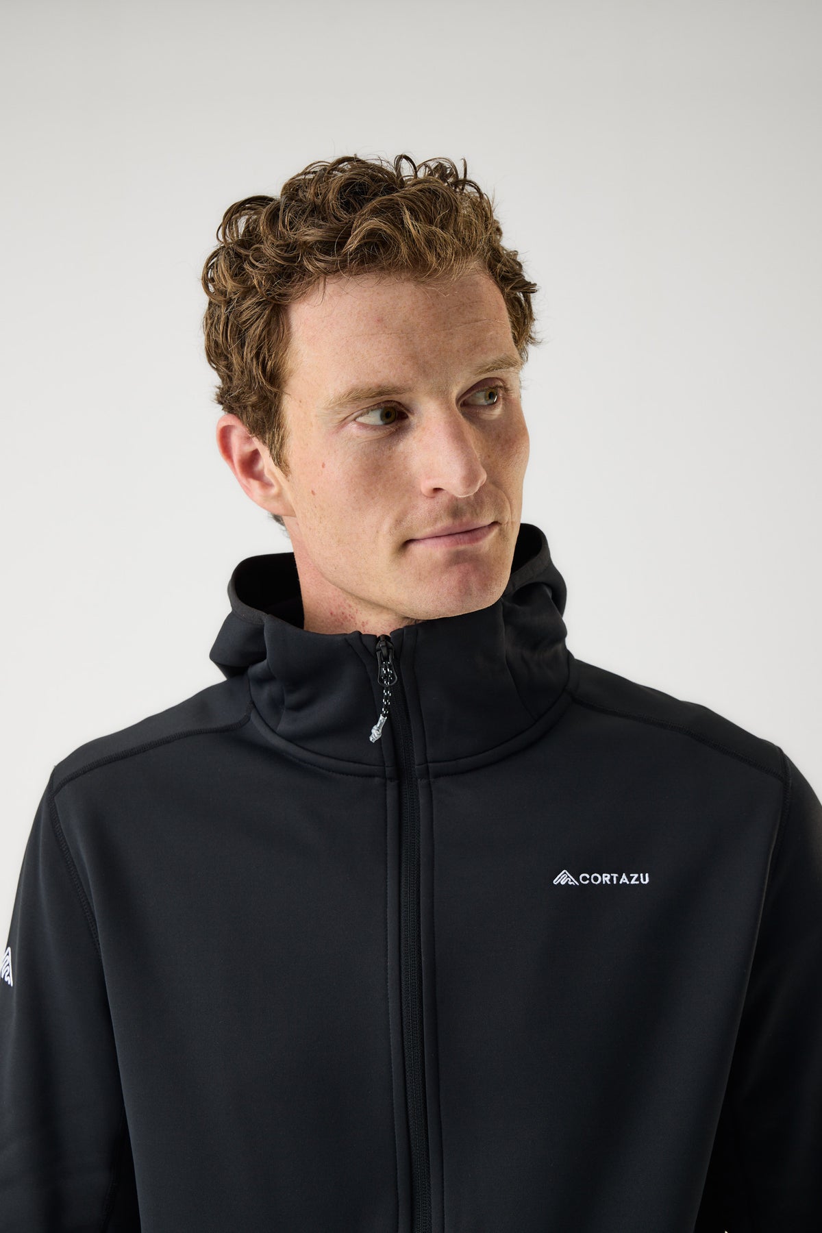 AR Fleece Hooded Zwart | Heren