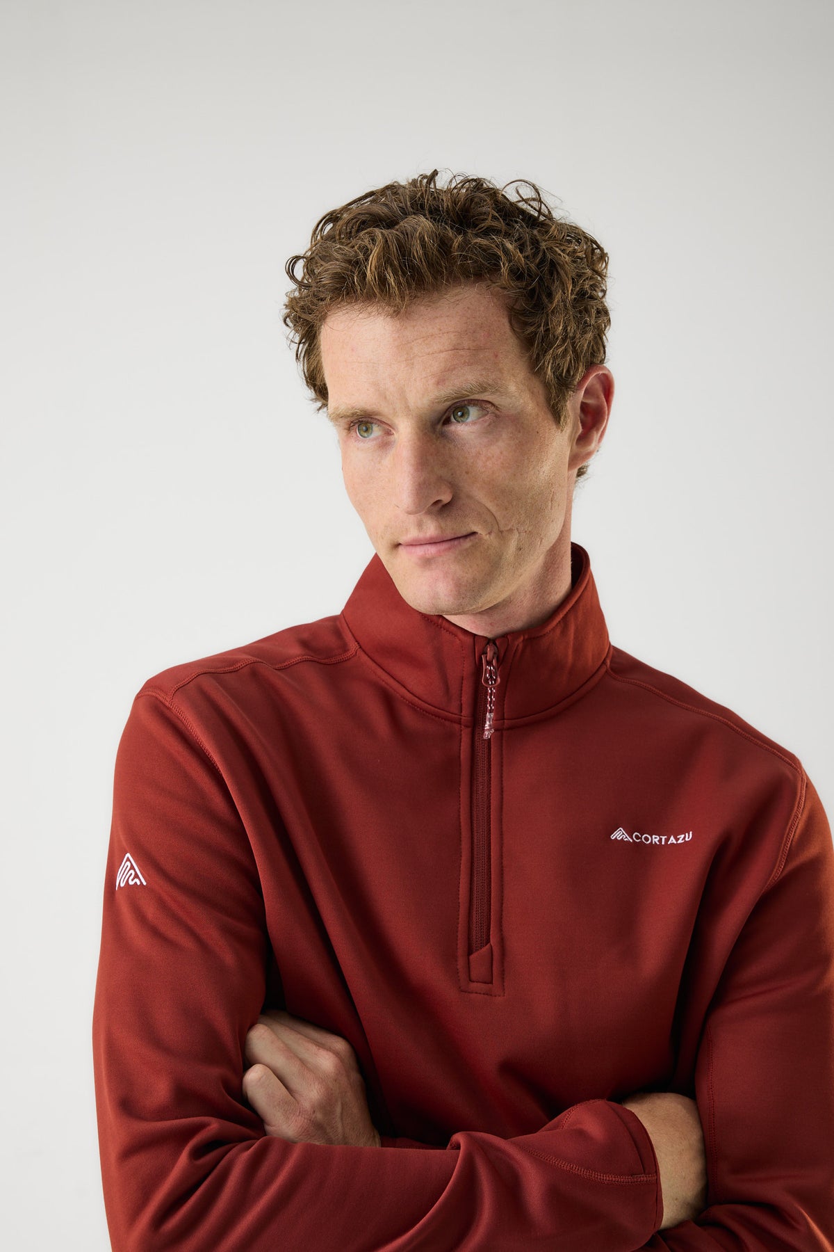 AR Fleece Half-Zip Roestbruin | Heren