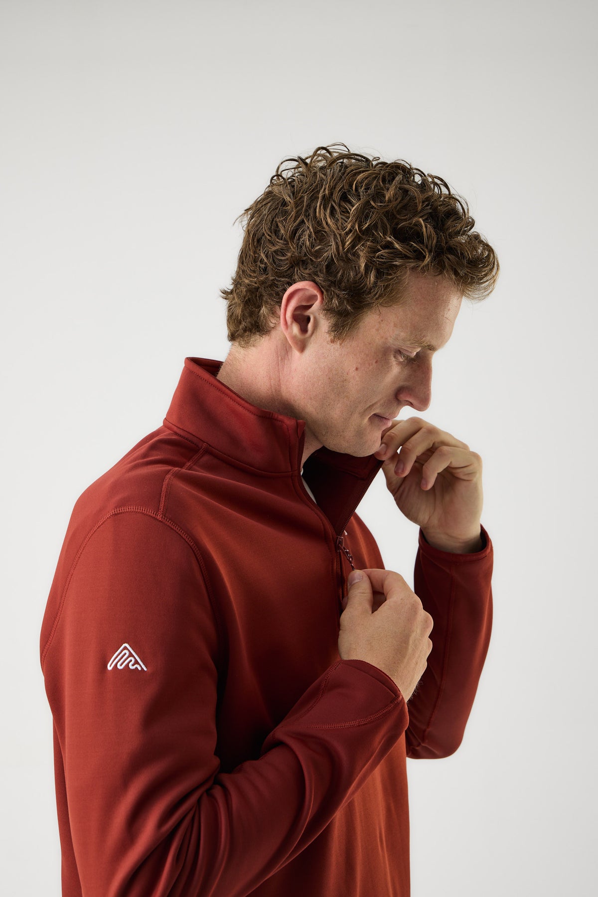 AR Fleece Half-Zip Roestbruin | Heren