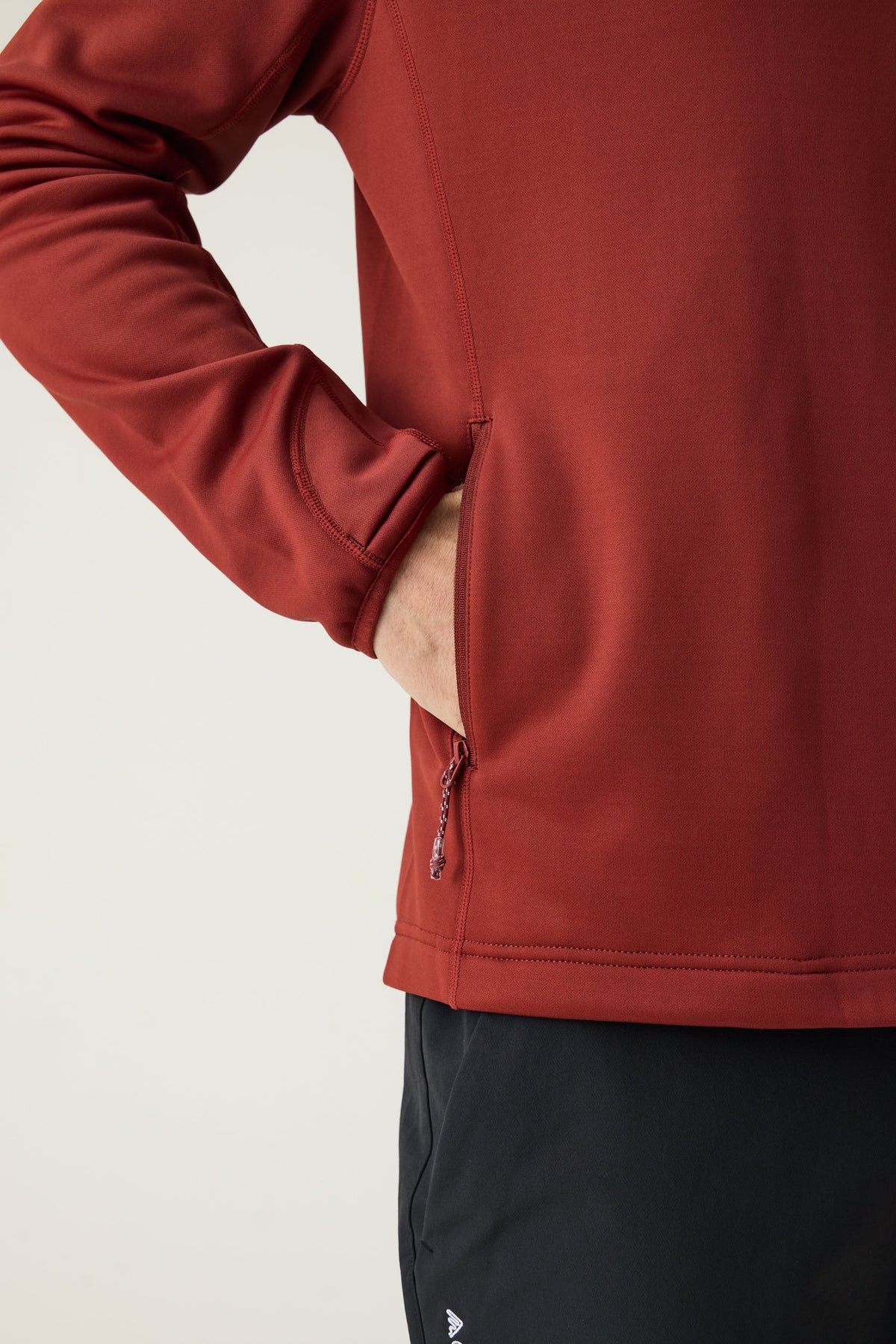 AR Fleece Half-Zip Roestbruin | Heren