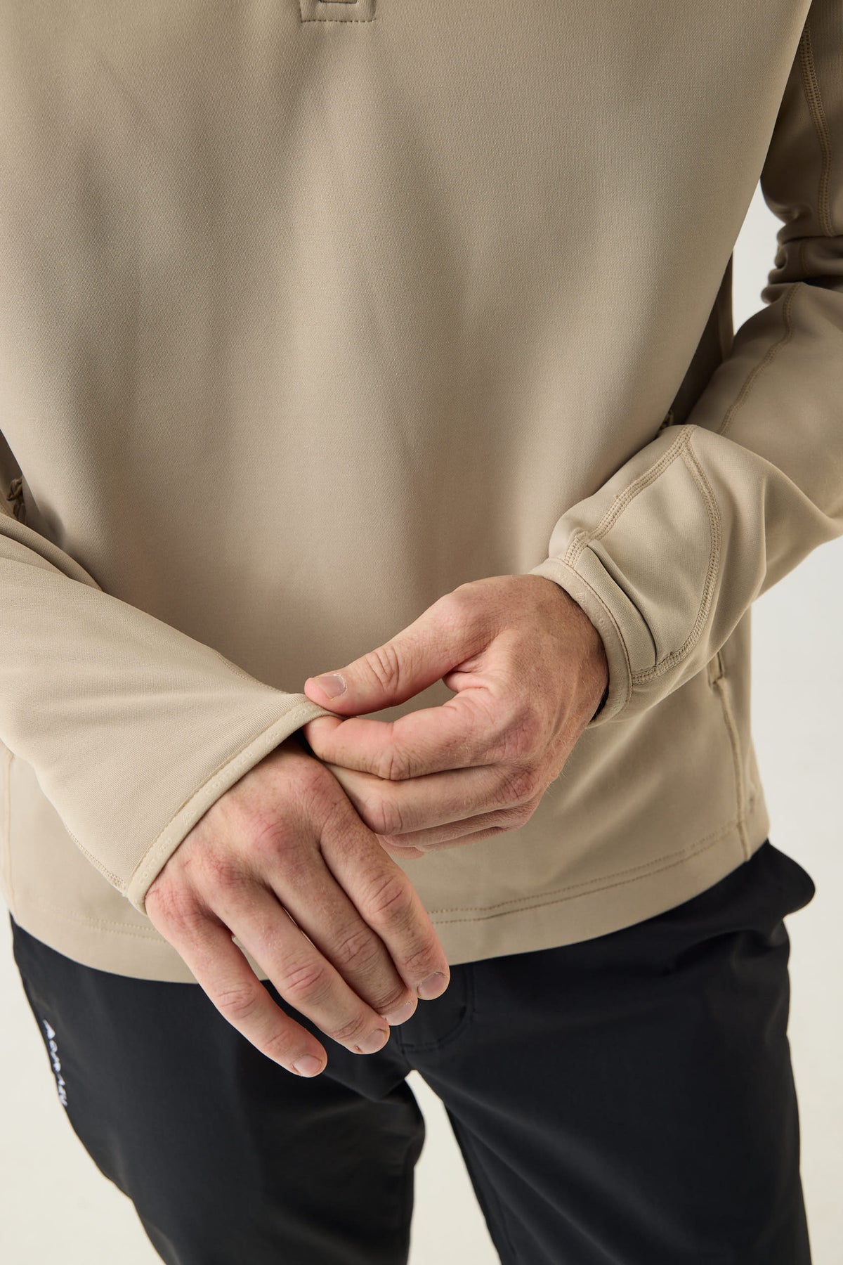 AR Fleece Half-Zip Beige | Heren