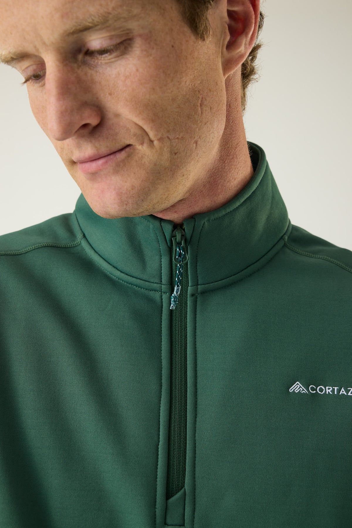 AR Fleece Half-Zip Donkergroen | Heren