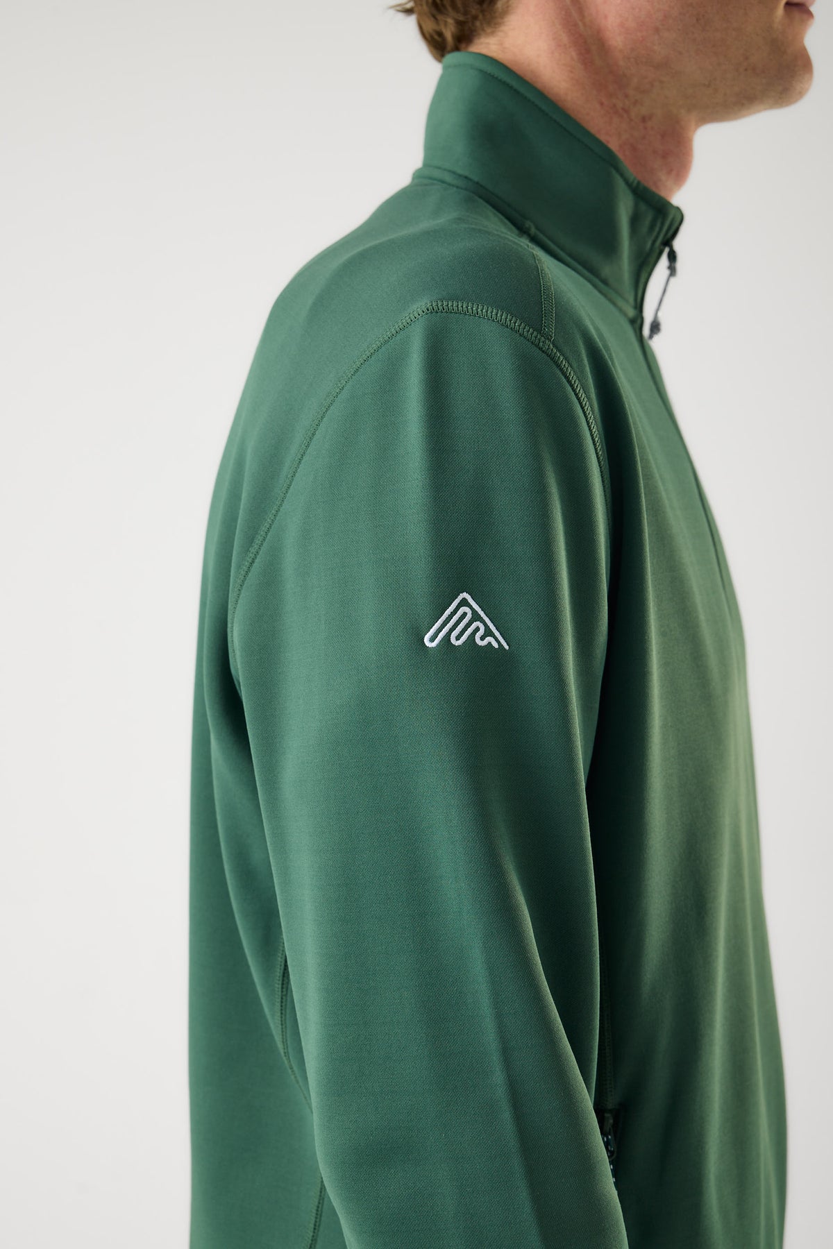 AR Fleece Half-Zip Donkergroen | Heren